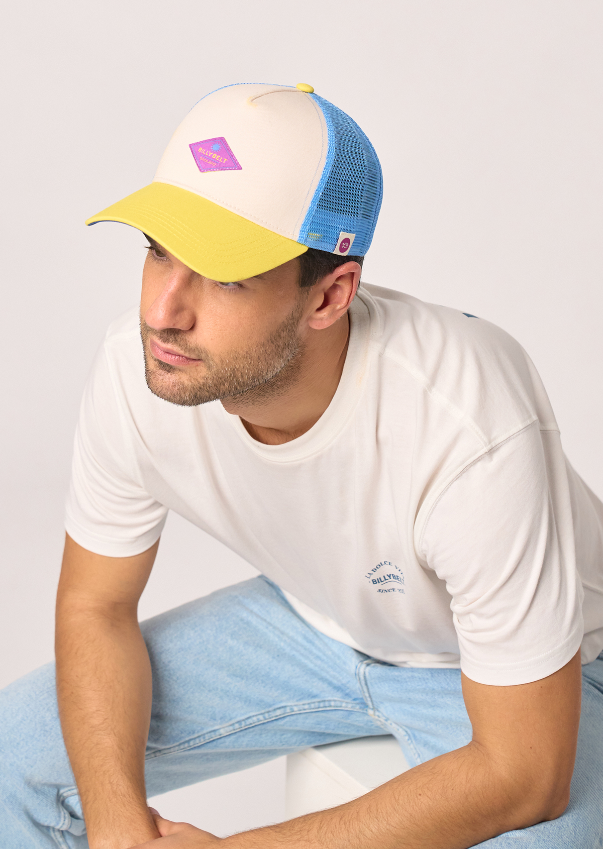 Casquette en coton trucker BILLYBELT Beige