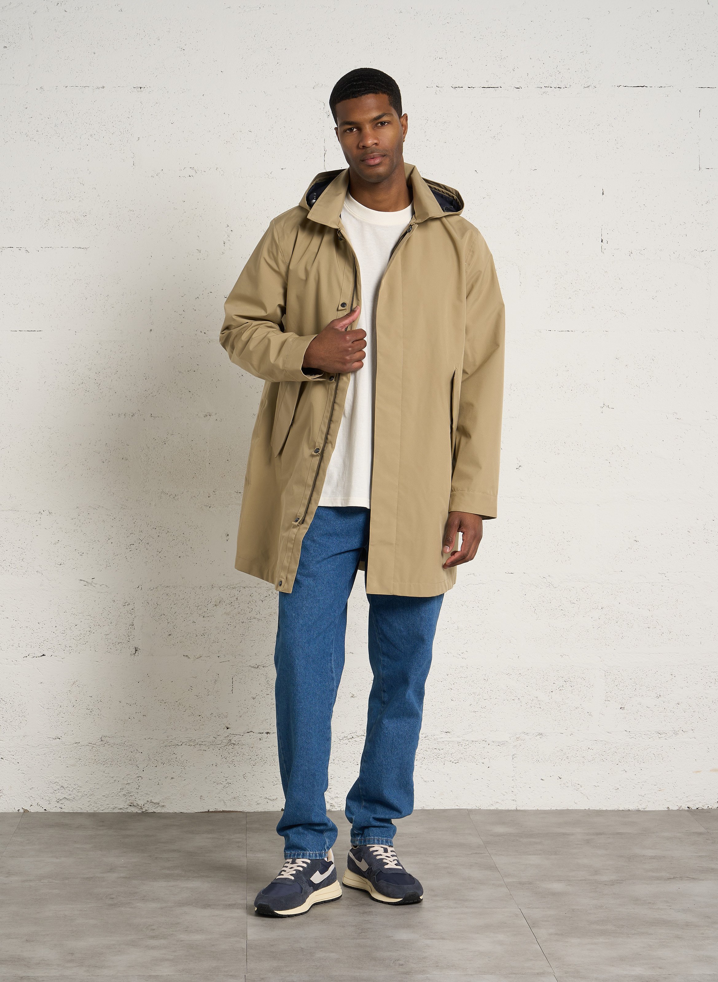 Parka droit longue imperméable ARMOR-LUX Beige