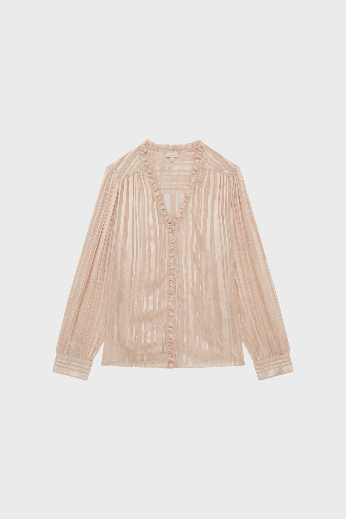 Chemise fluide à rayures et lurex - camila PABLO Beige
