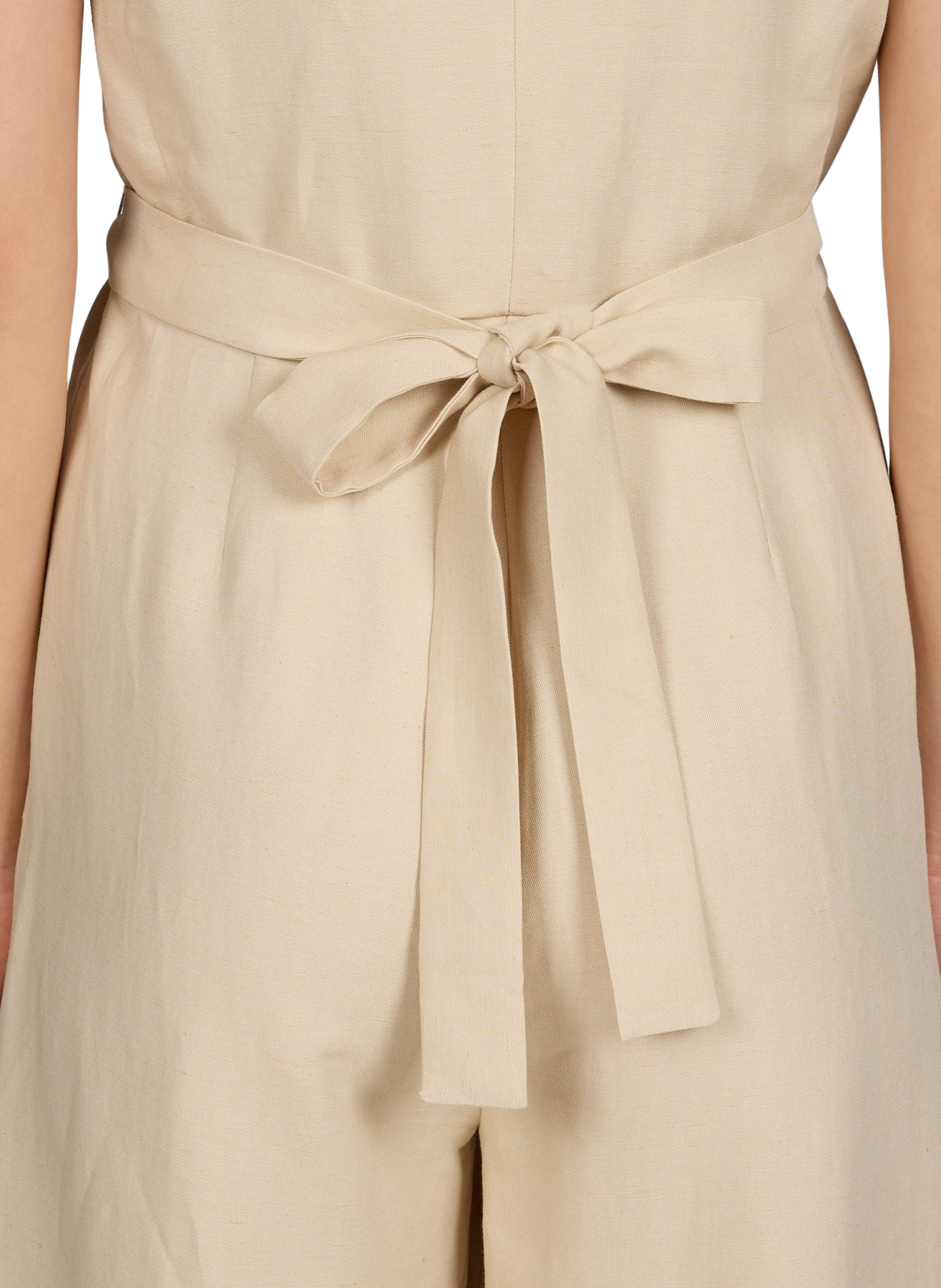 Short-sleeved belted jumpsuit MAX MARA WEEK END Beige