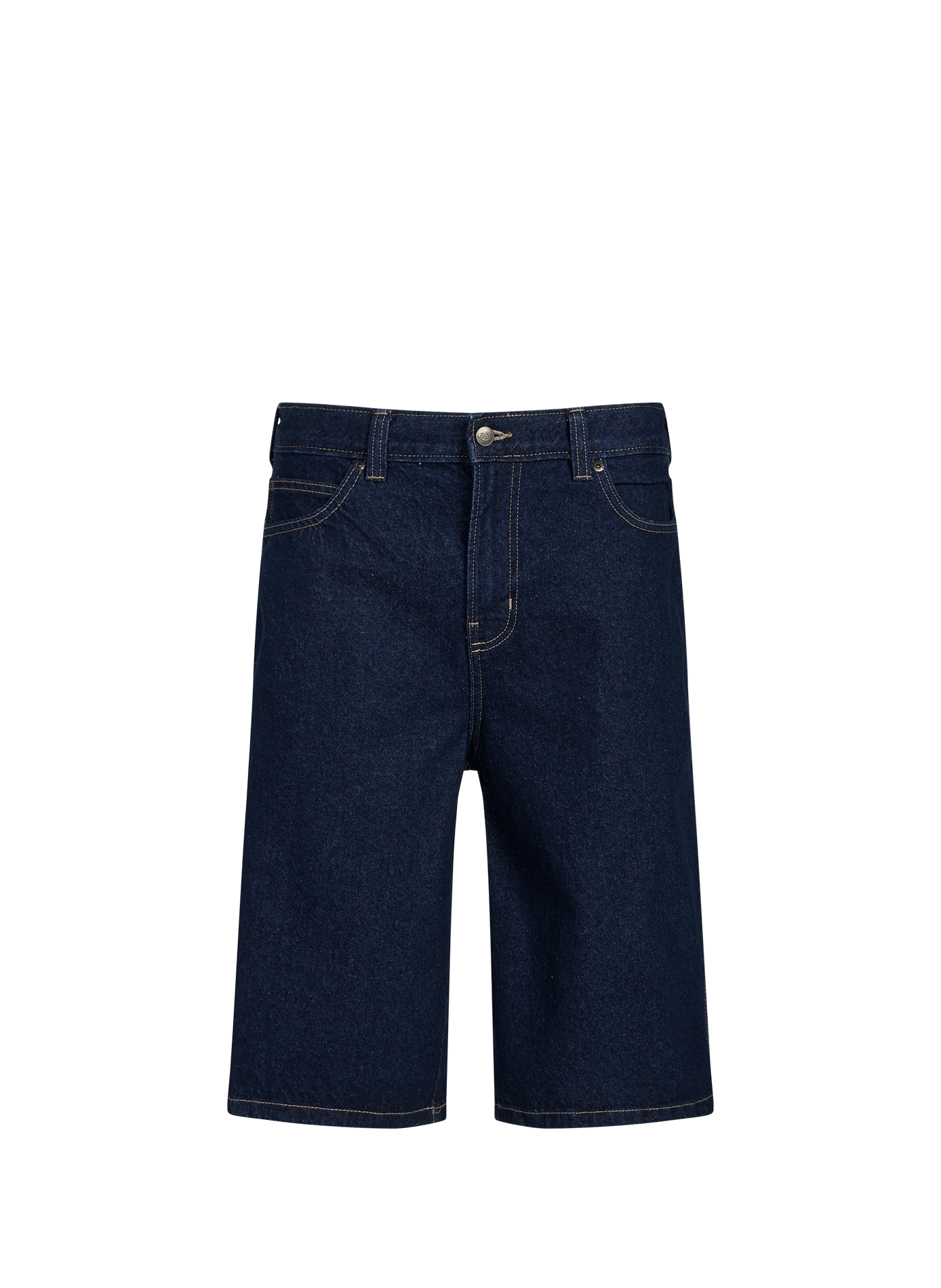 Short droit en denim de coton DICKIES Bleu