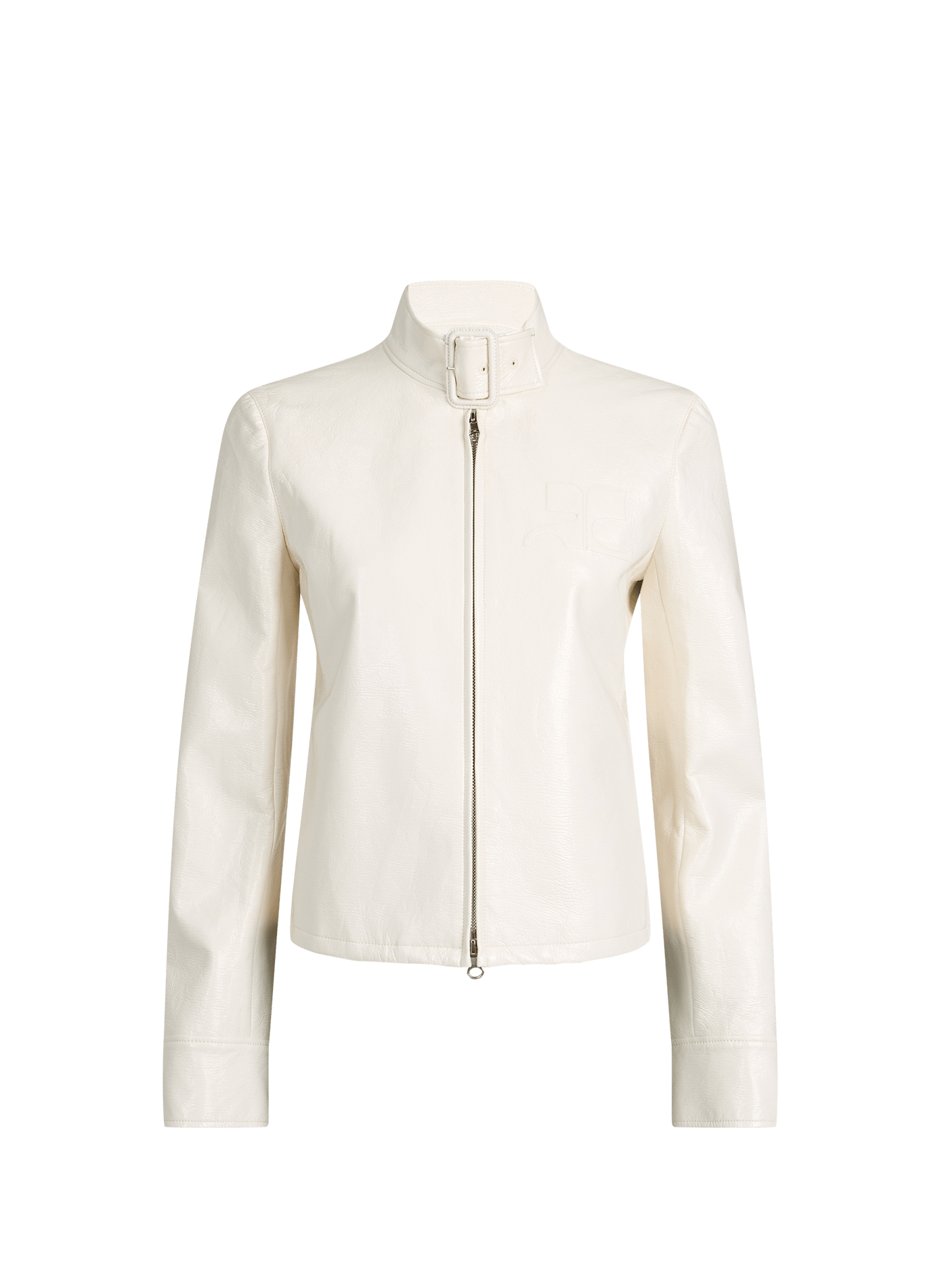 Veste vernie en coton mélangé COURRÈGES Blanc