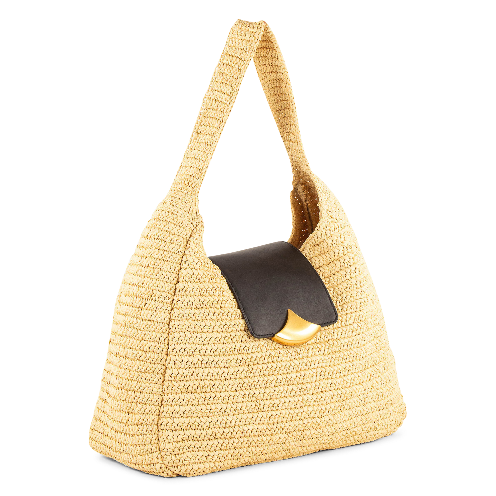 Sac hobo en paille grande maeluz SESSUN Marron