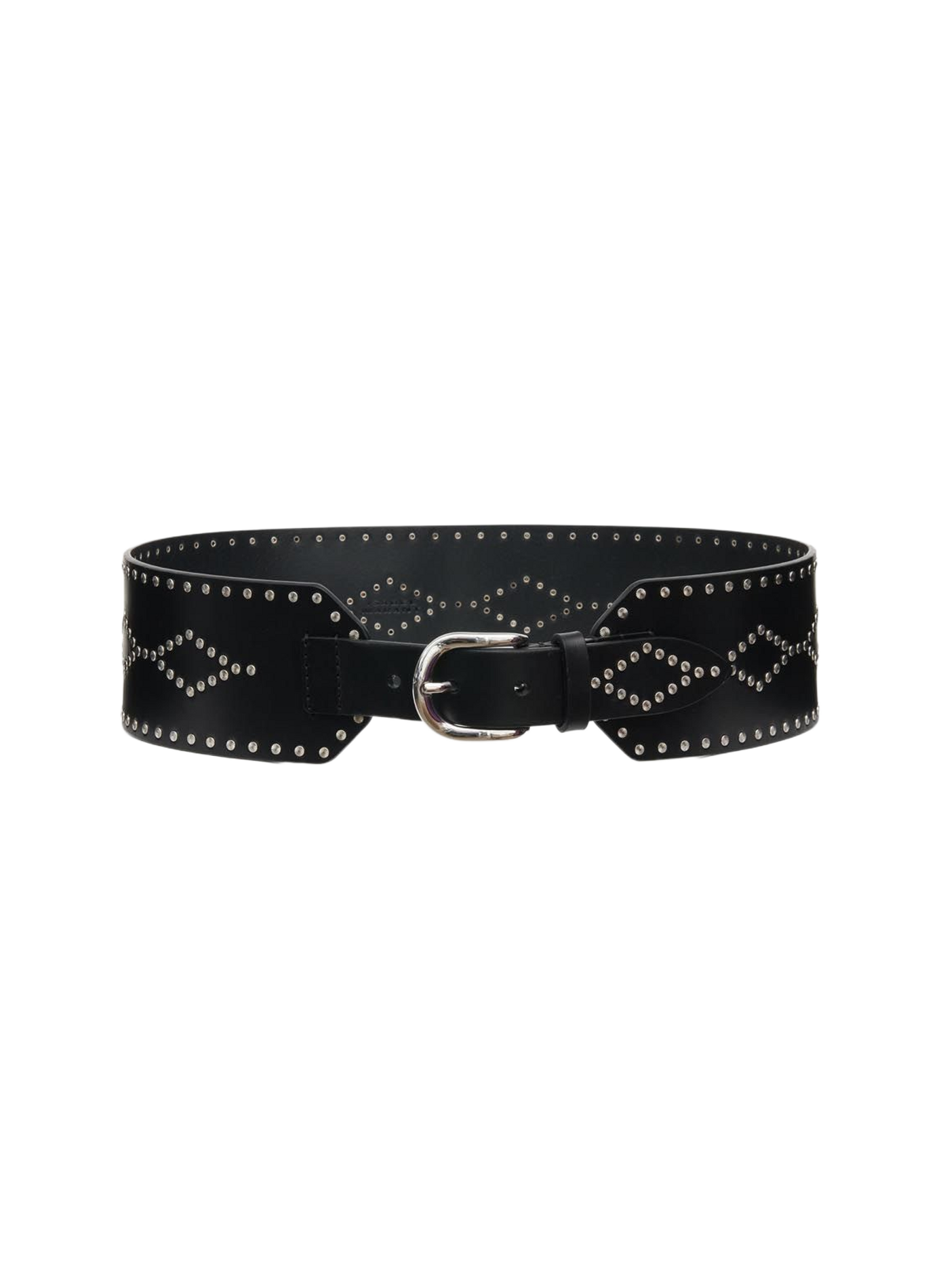 Wide studded leather belt Lucie ISABEL MARANT Black