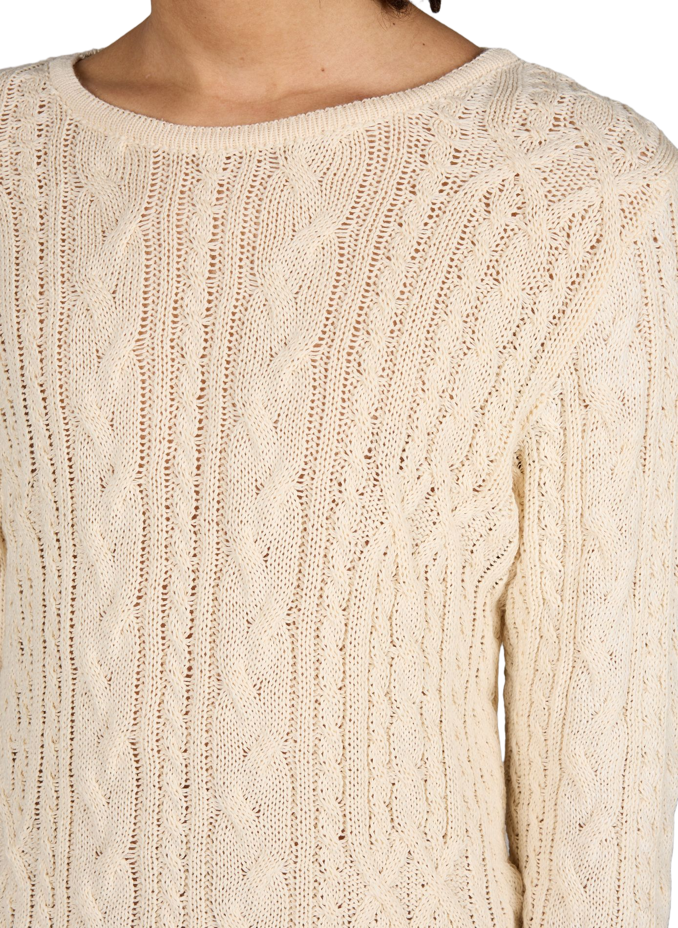 Cotton knit sweater CAMPILLO Beige