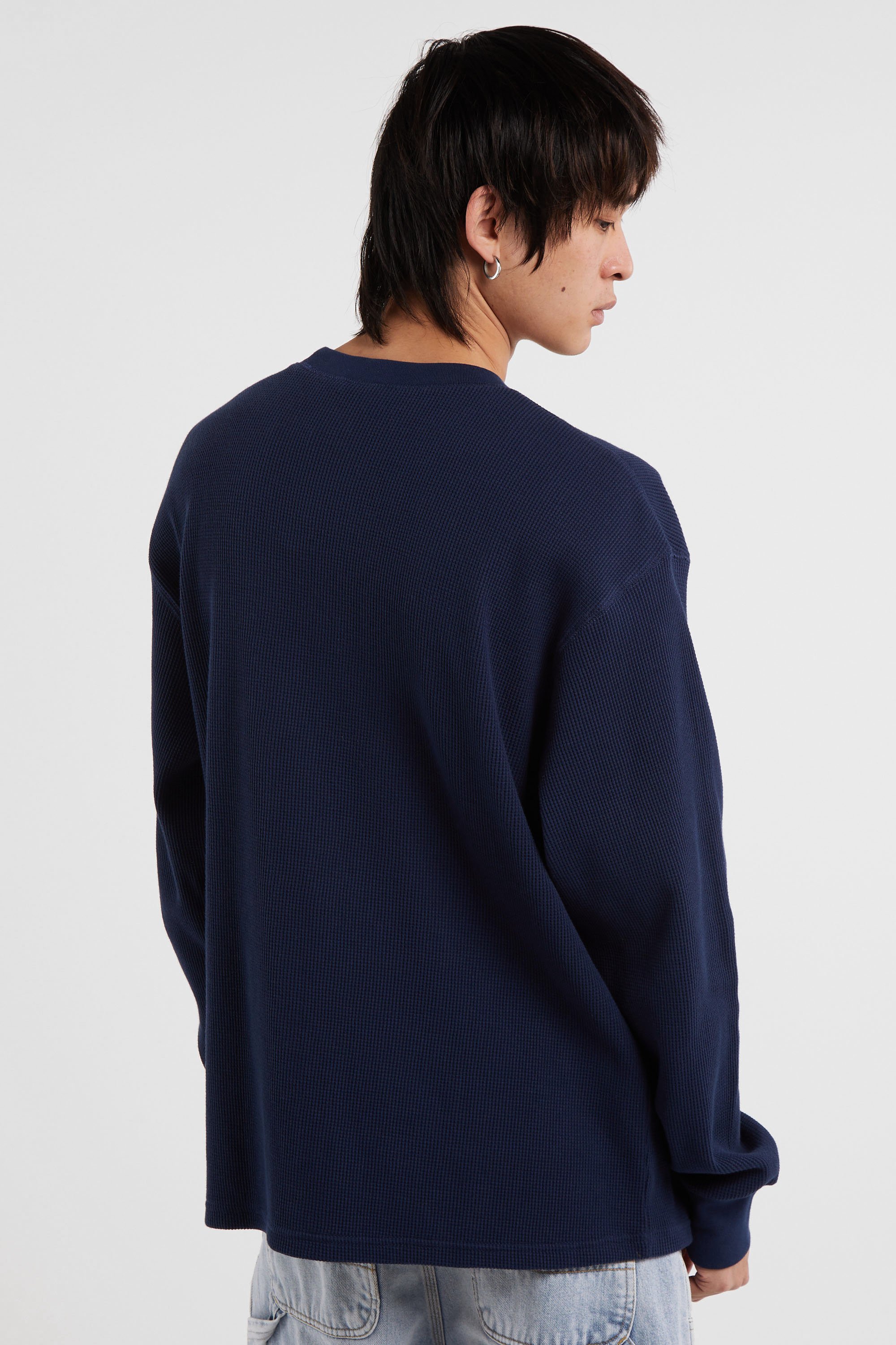 T-shirt l/s eightynine waffle t-shirt CARHARTT WIP Bleu