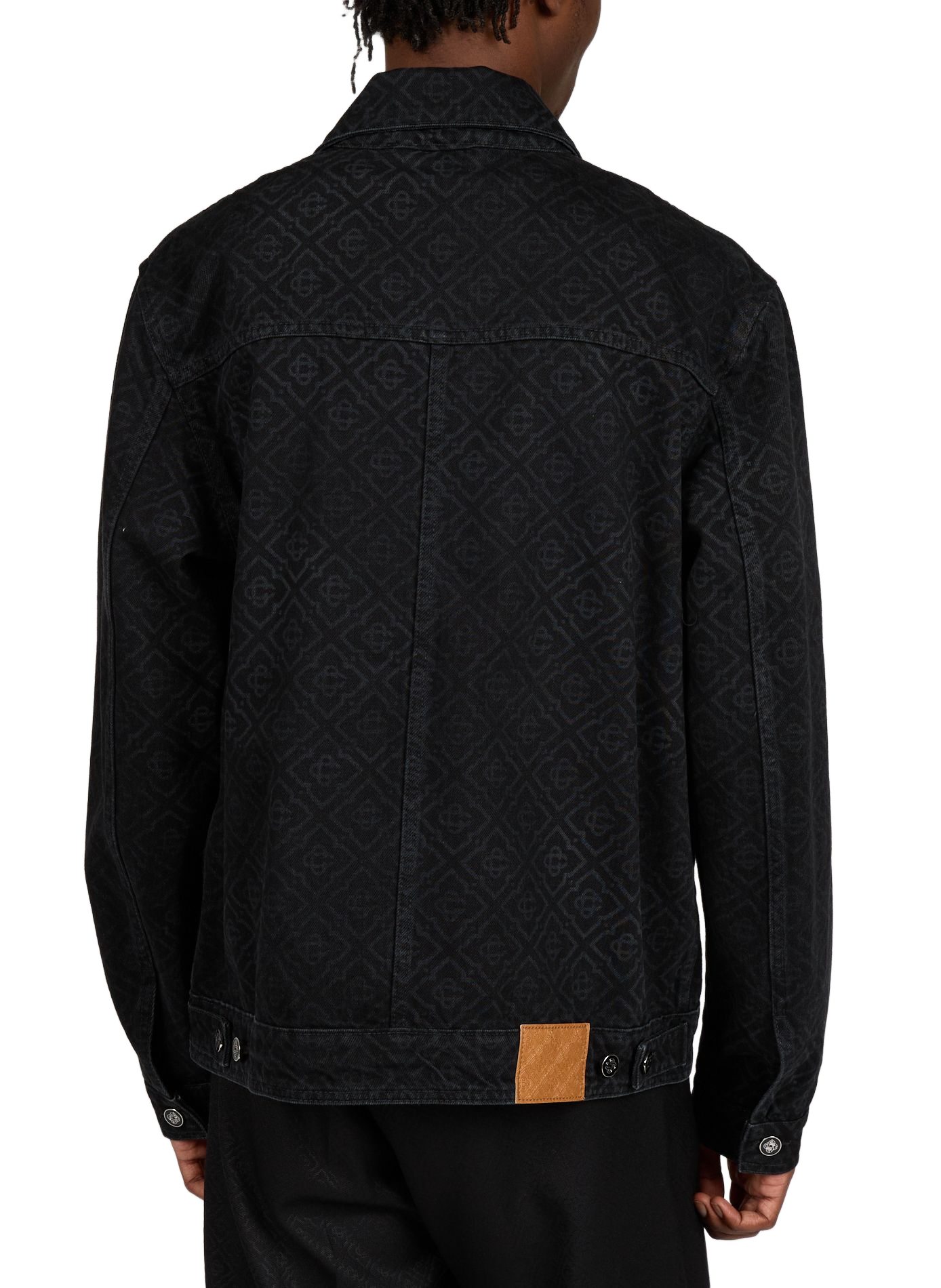 Jas met katoenen denim monogram CASABLANCA PARIS Zwart