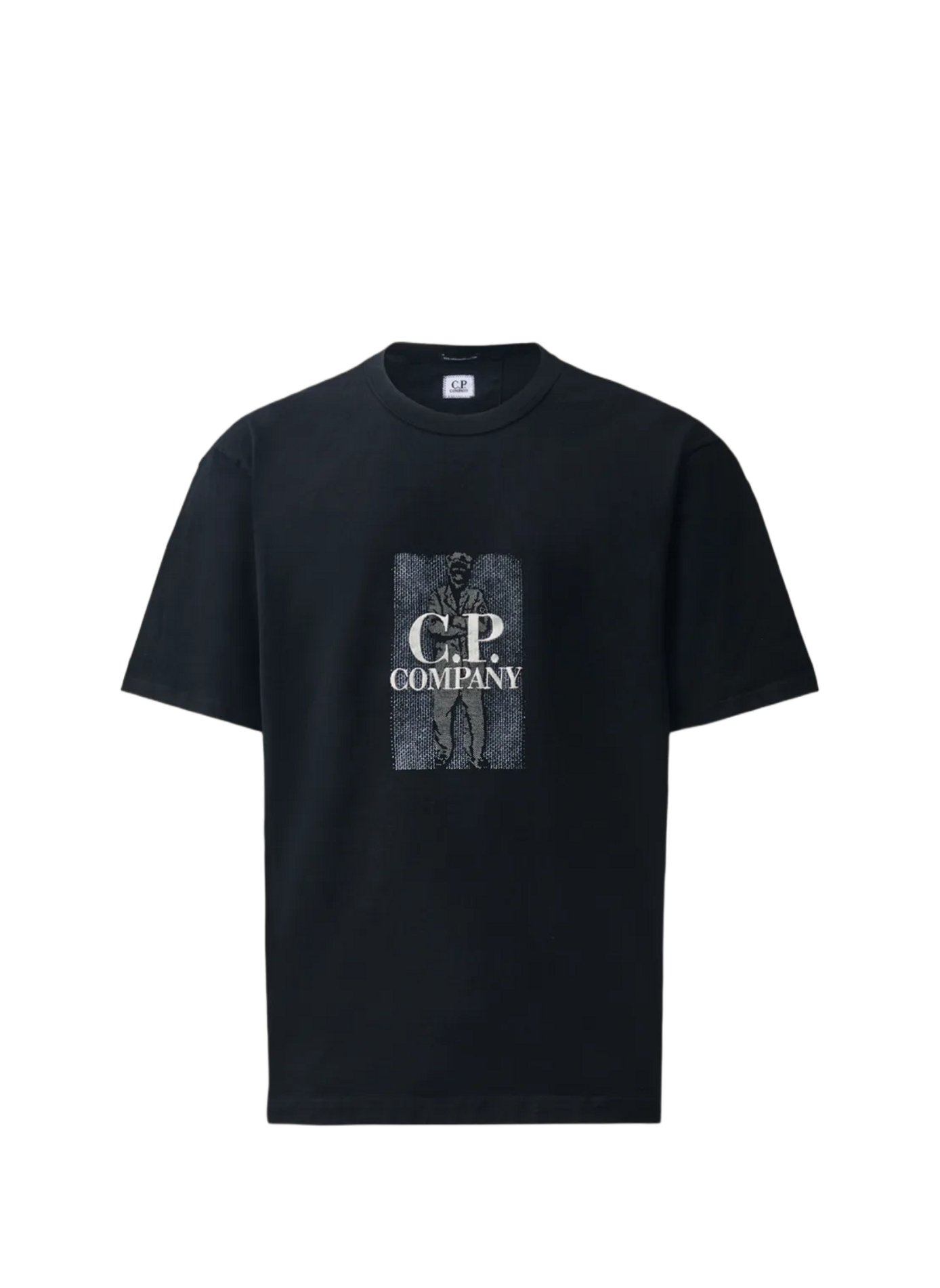 Logo cotton T-shirt CP COMPANY Black