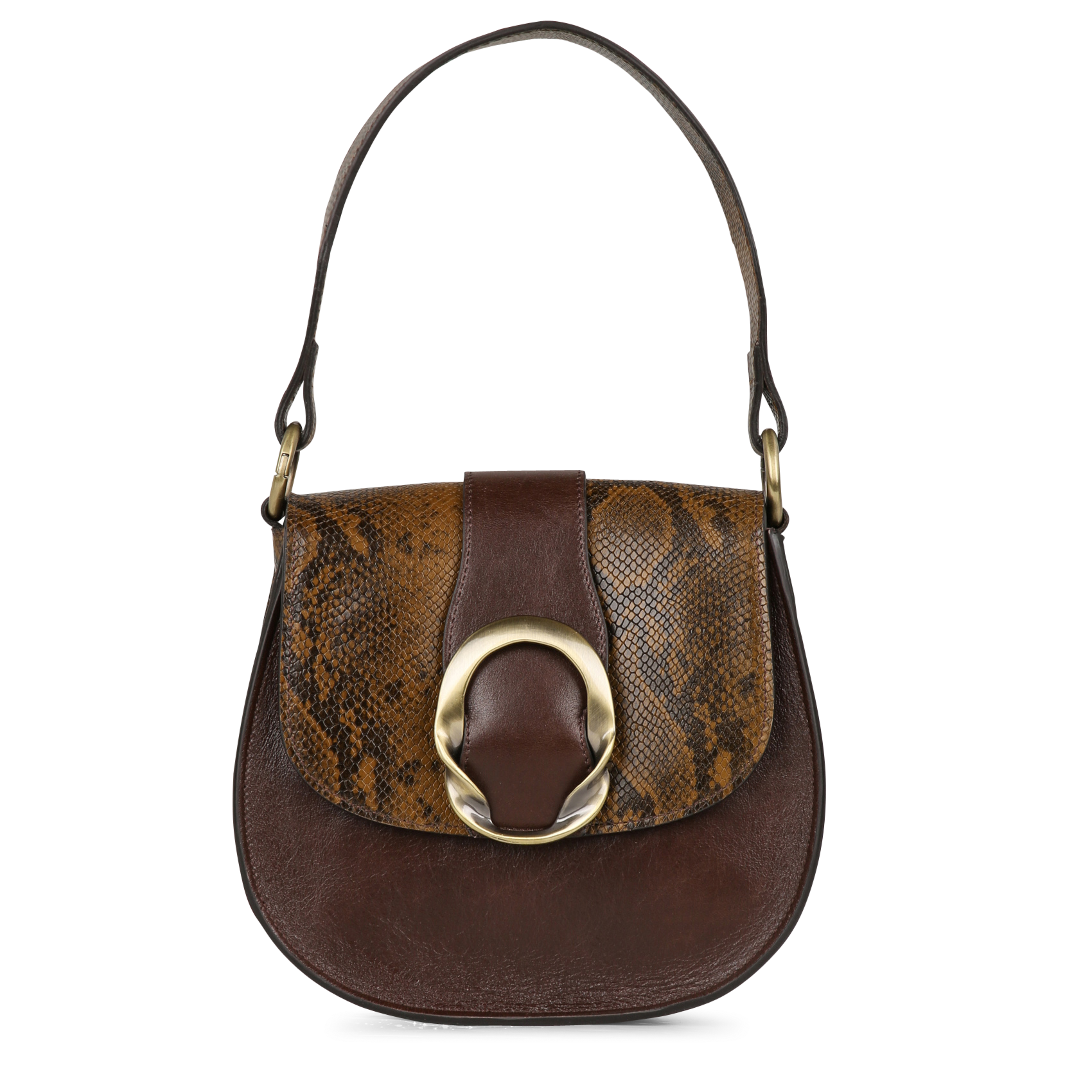 Sac porté épaule en cuir valentin  Camel clair