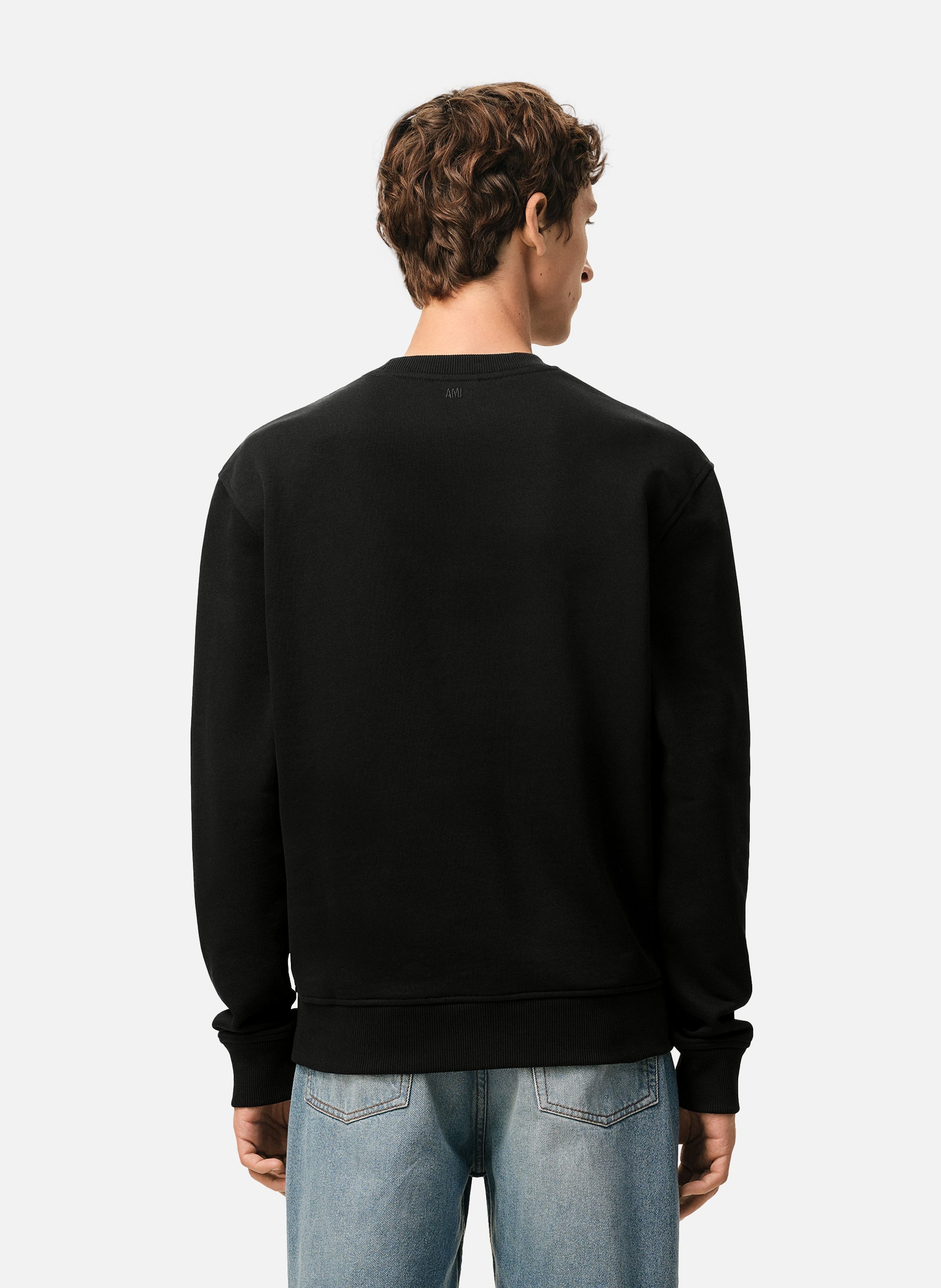 Sweatshirt ami de coeur rouge unisexe AMI PARIS Noir