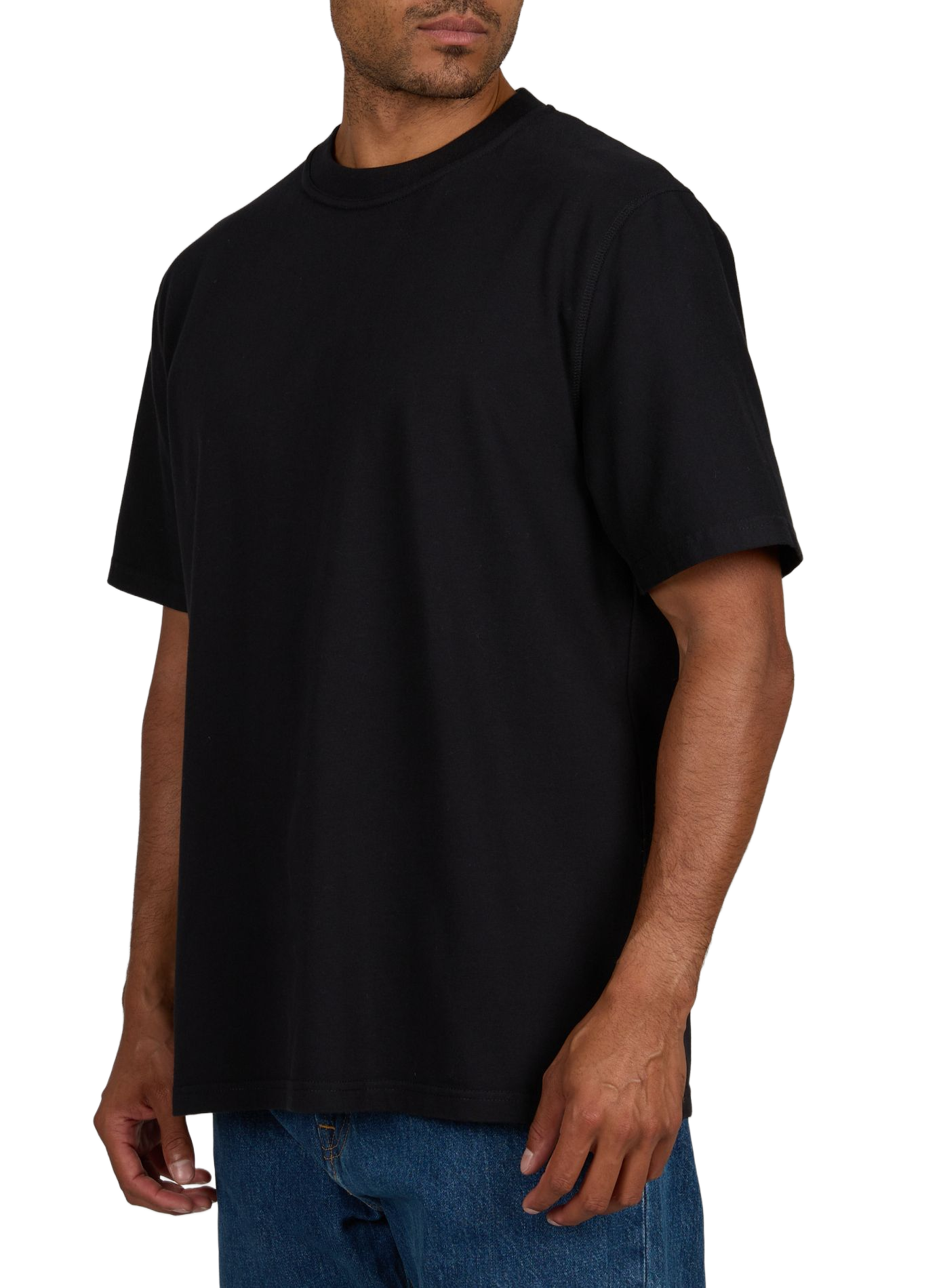 Round neck straight fit cotton T-shirt with screen printing ARTE ANTWERP Black