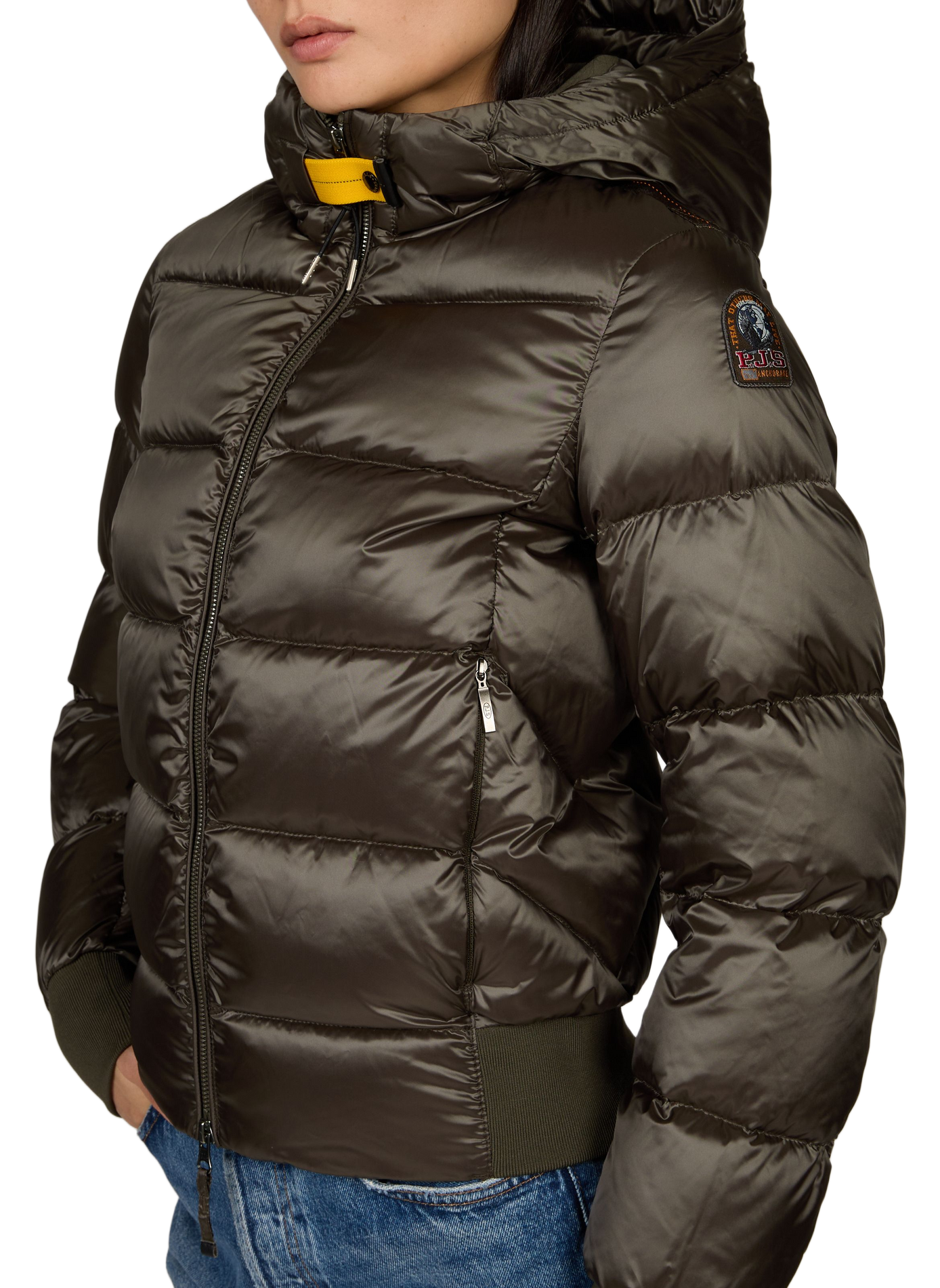 Oversized hooded puffer coat PARAJUMPERS Khaki