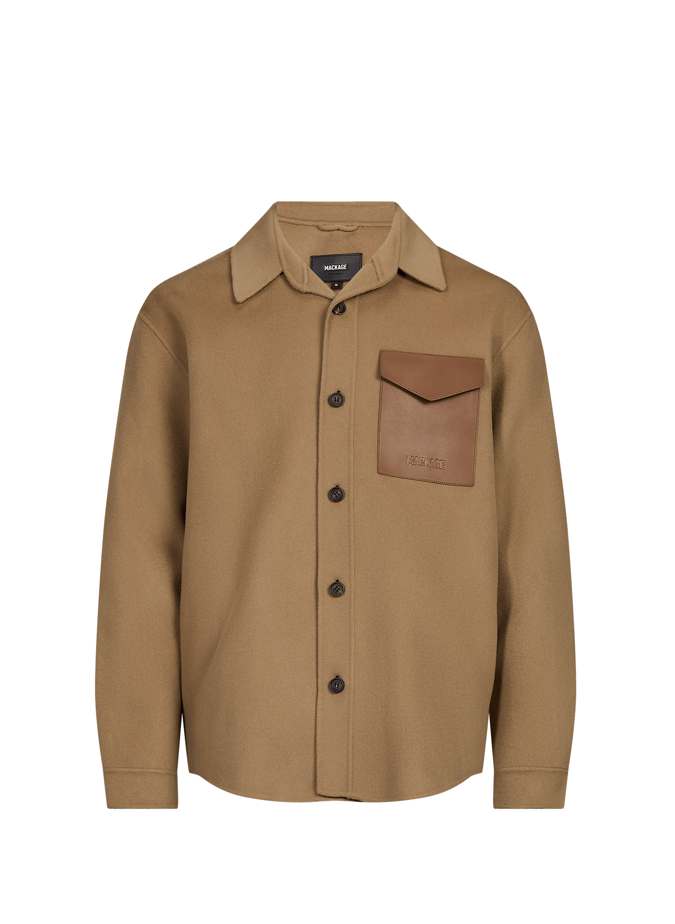Gerade geschnittenes Hemd aus Wollmischung MACKAGE Beige