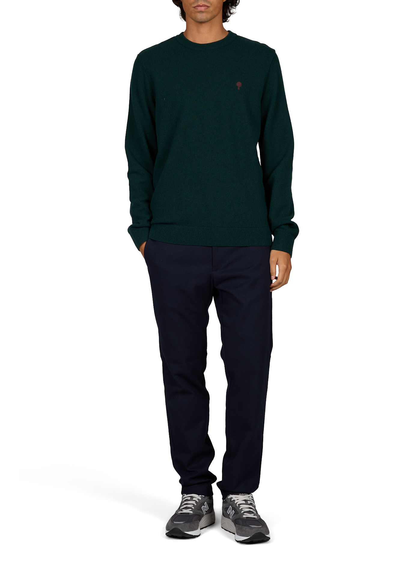 Straight wool blend sweater FAGUO Green