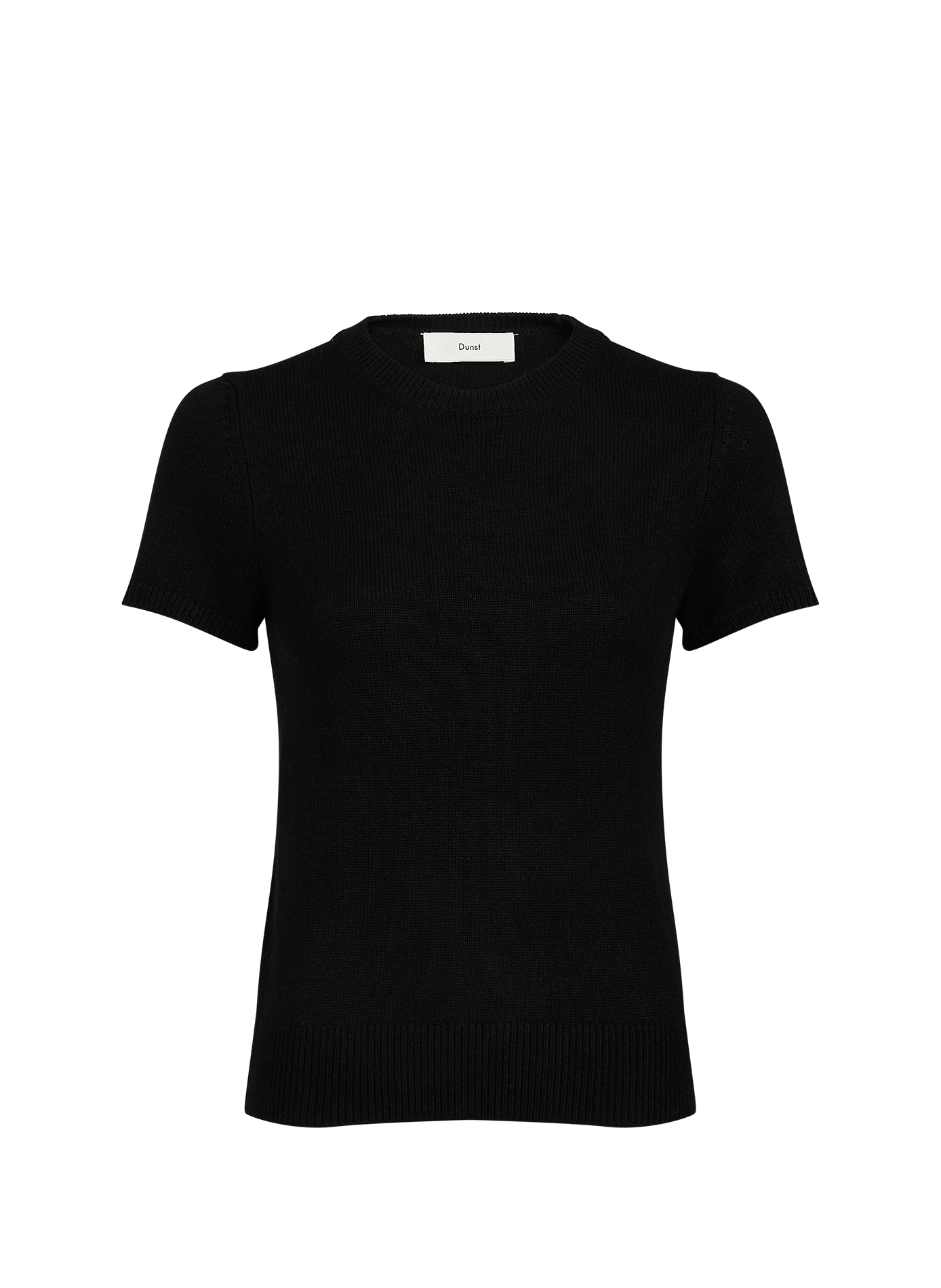 Kurzarm-Pullover aus Wollmischung DUNST Schwarz