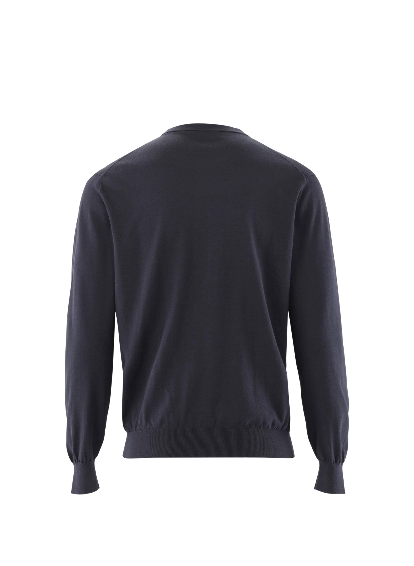 Straight-fit crew-neck cotton and silk sweater VAN LAACK Blue