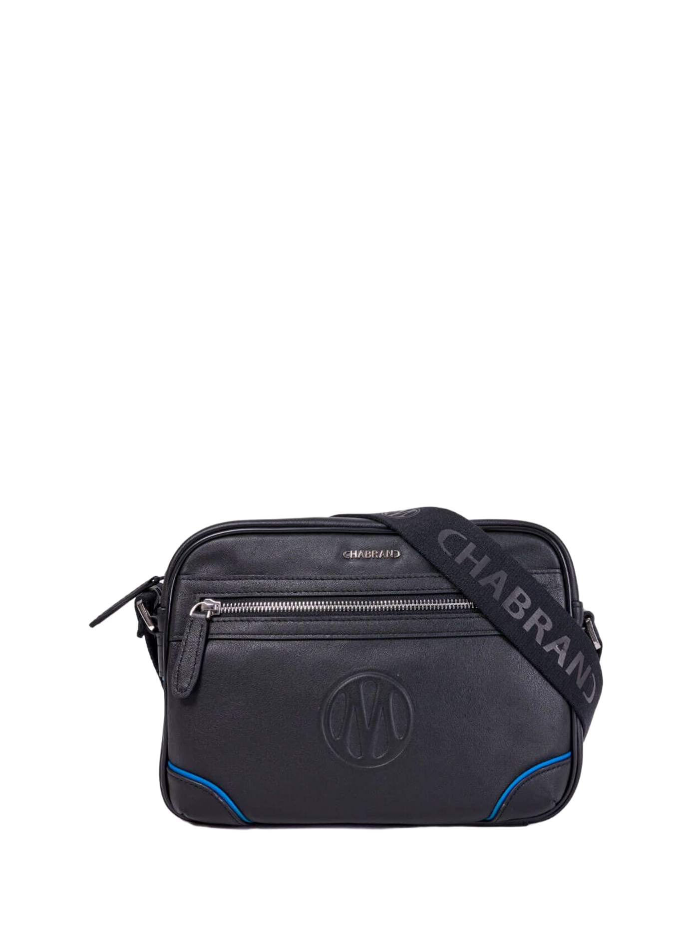 OM x Chabrand leather crossbody bag CHABRAND Black