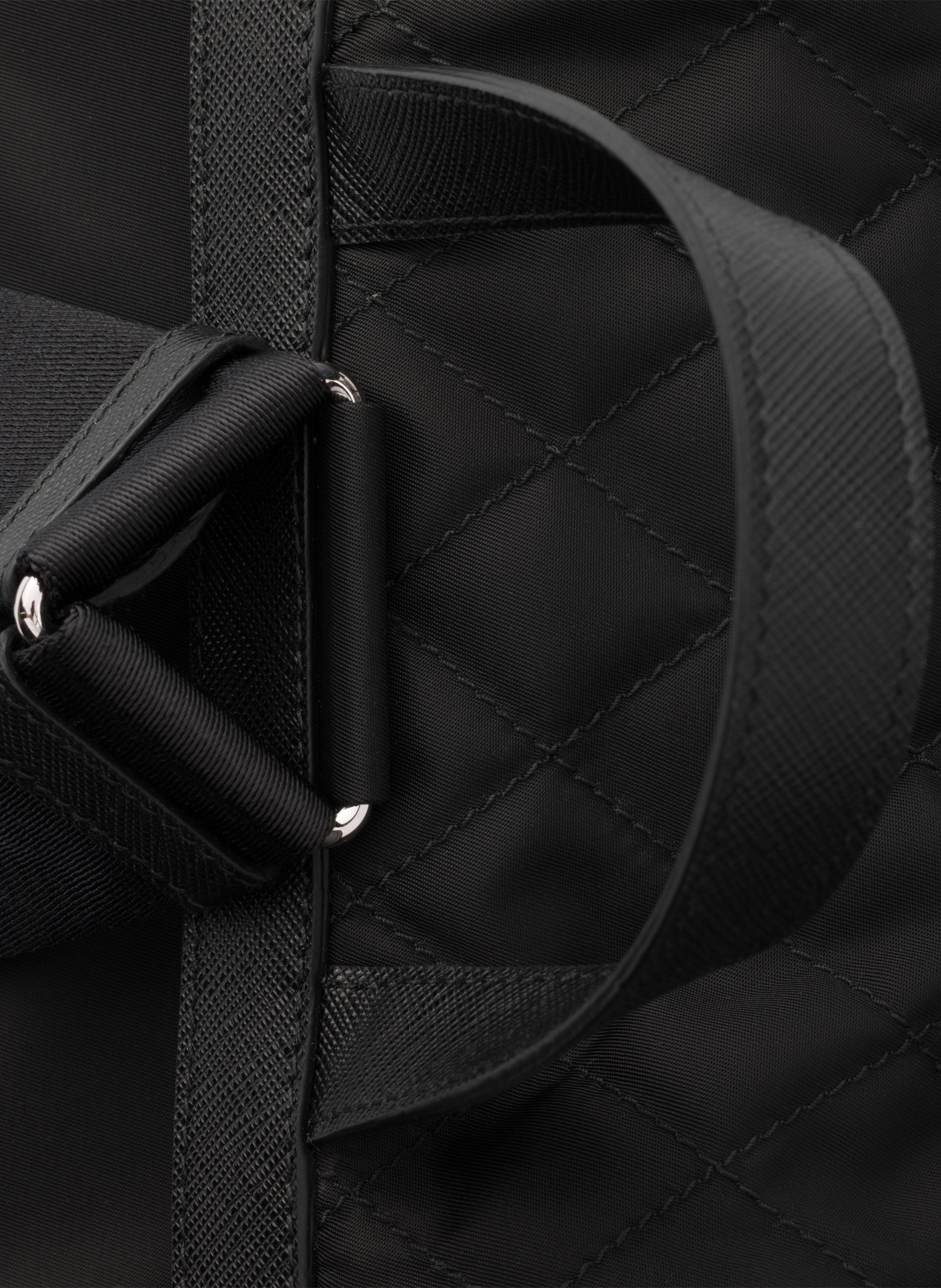 Sac à dos en re-nylon et cuir PRADA Noir
