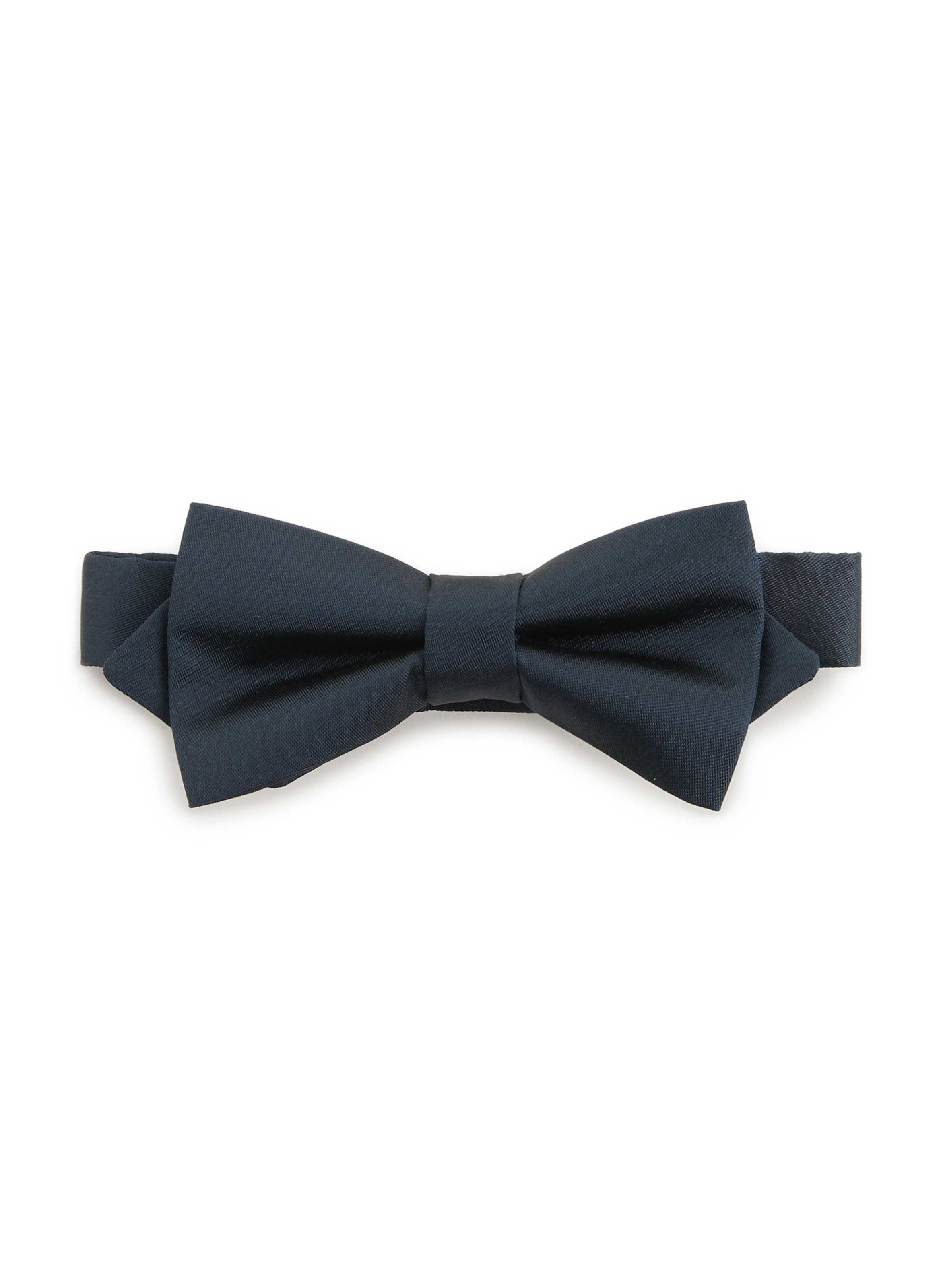 AU PRINTEMPS PARIS Silk satin bow tie Blue