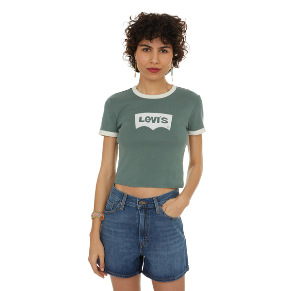 Levi's Patchwork-effect Cotton T-shirt In Green