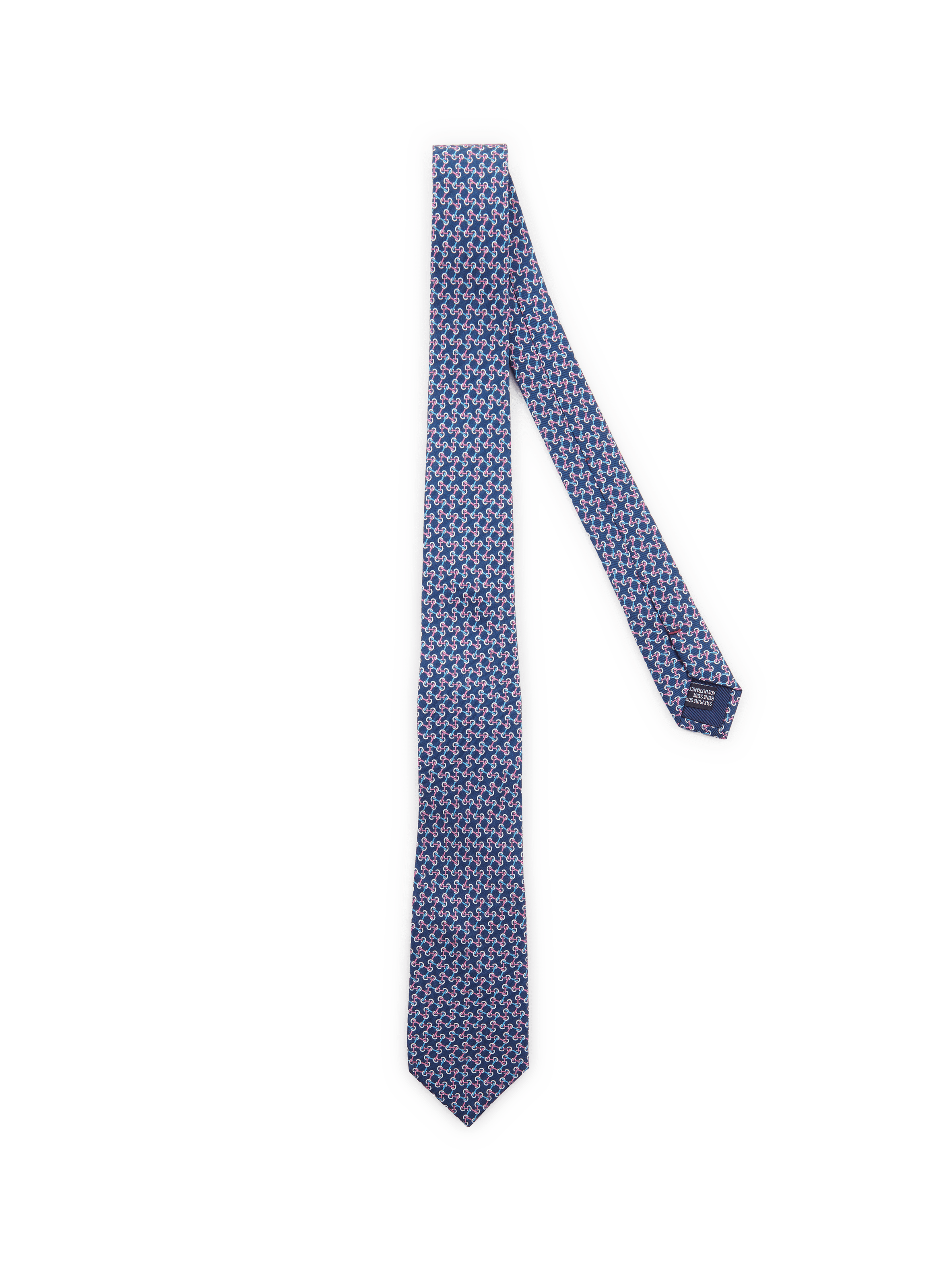 Printed silk tie ATELIER F&B Blue