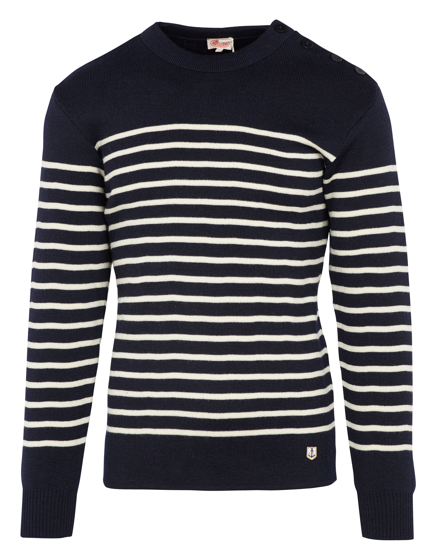 Pull col rond regular-fit en laine ARMOR-LUX Multicolore