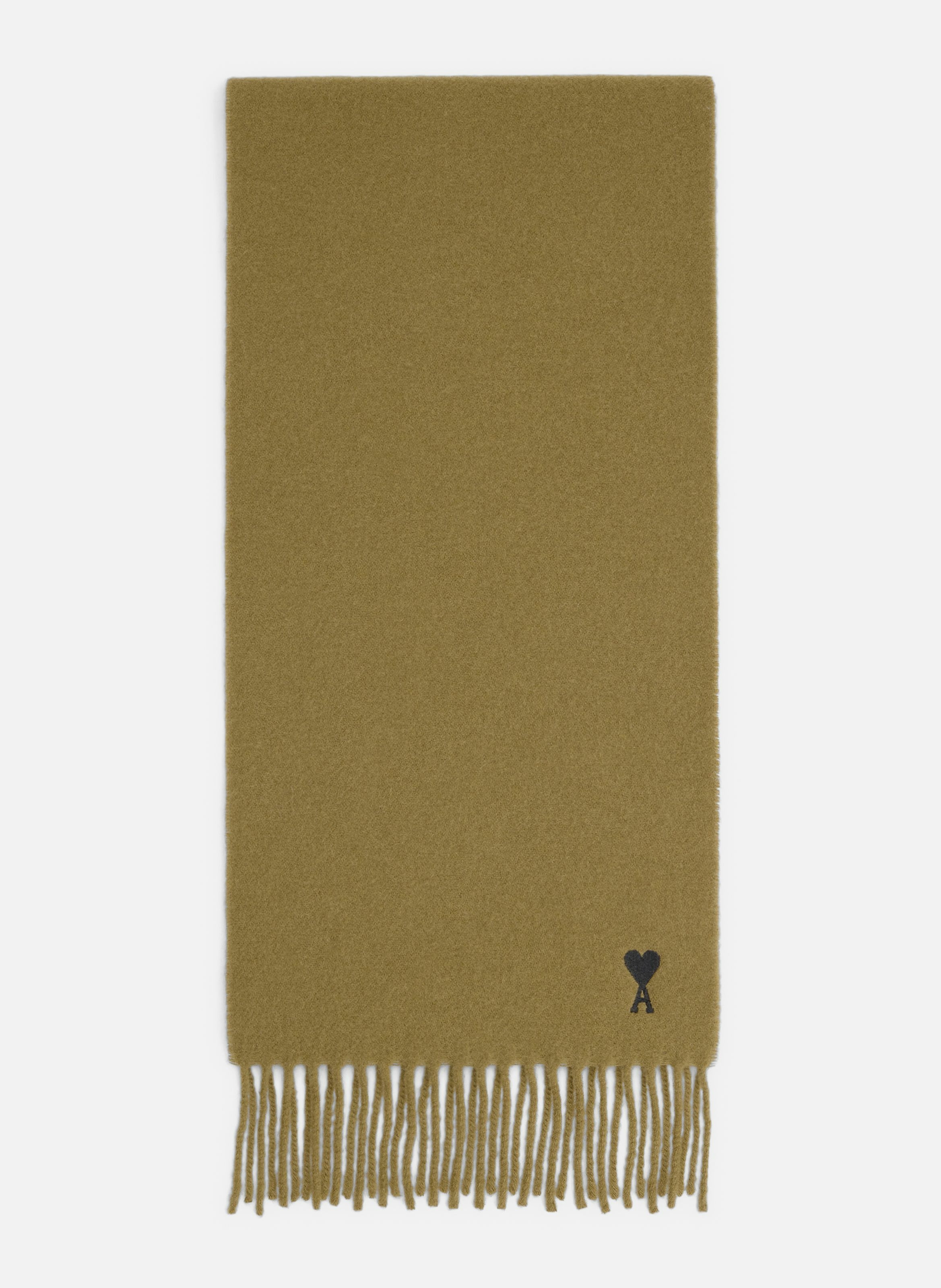 Echarpe ami de coeur en laine unisexe AMI PARIS Vert