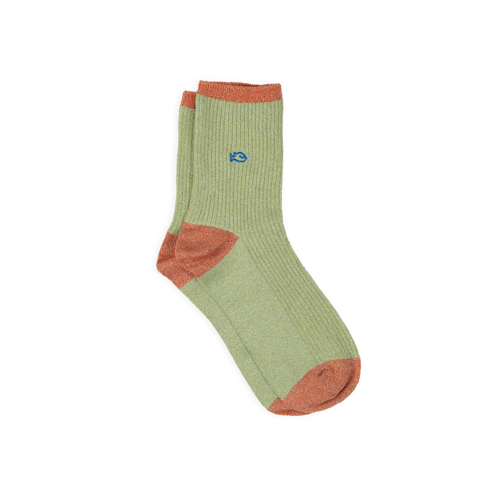 BILLYBELT Chaussettes en coton peigné vintage Vert