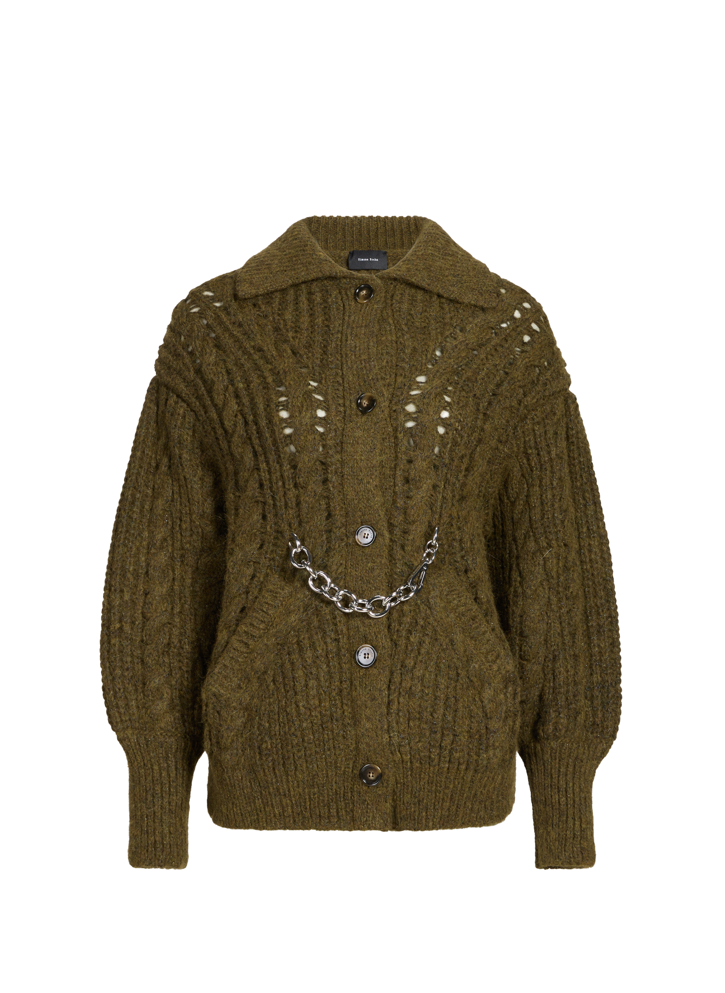 Knitted cardigan SIMONE ROCHA Khaki