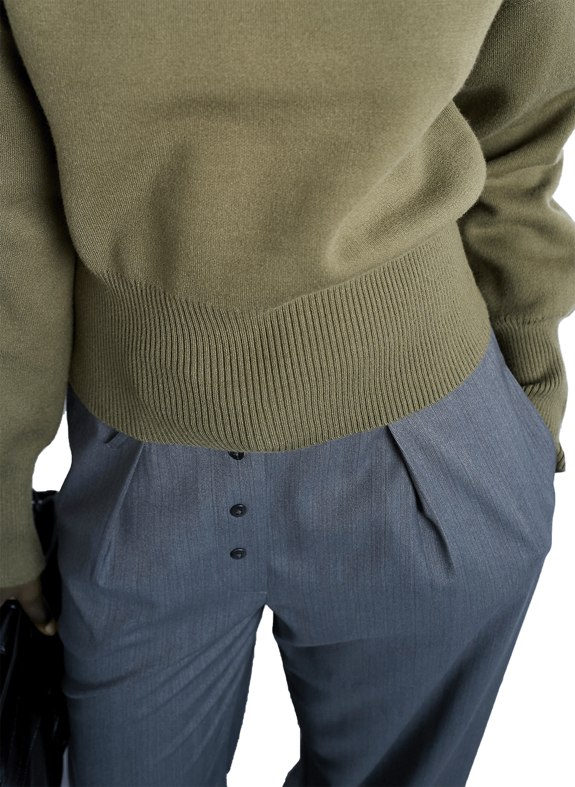 Pull ample en coton mélangé TOPSHOP Kaki