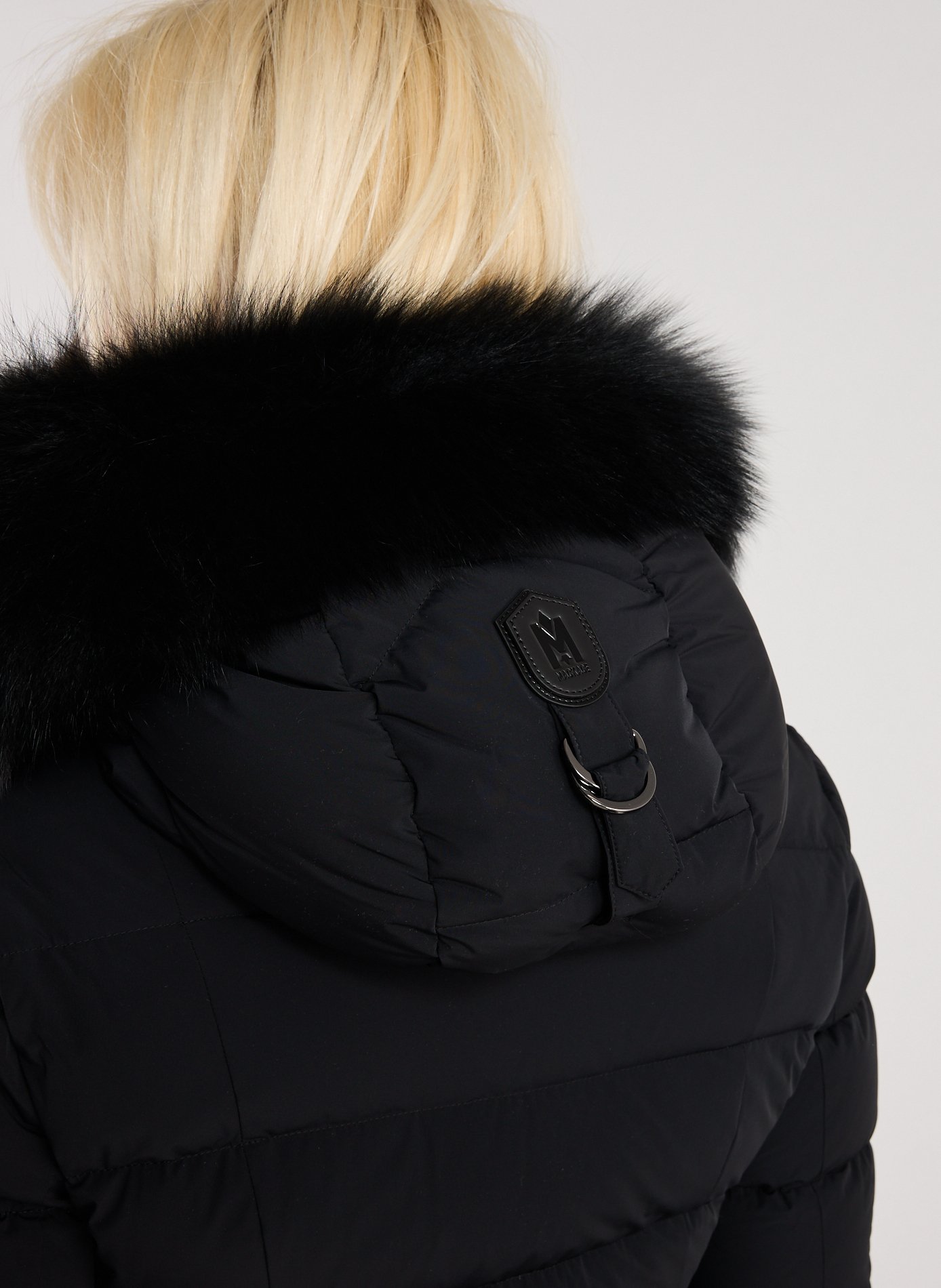 Manteau long à capuche MACKAGE Noir