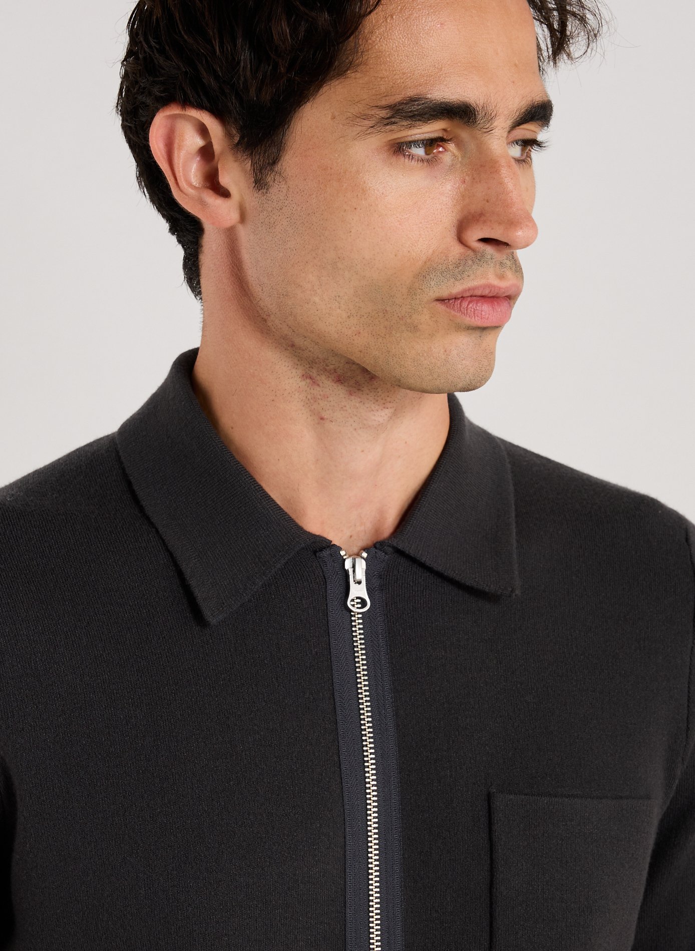 Pull polo droit SAMSOE SAMSOE Gris