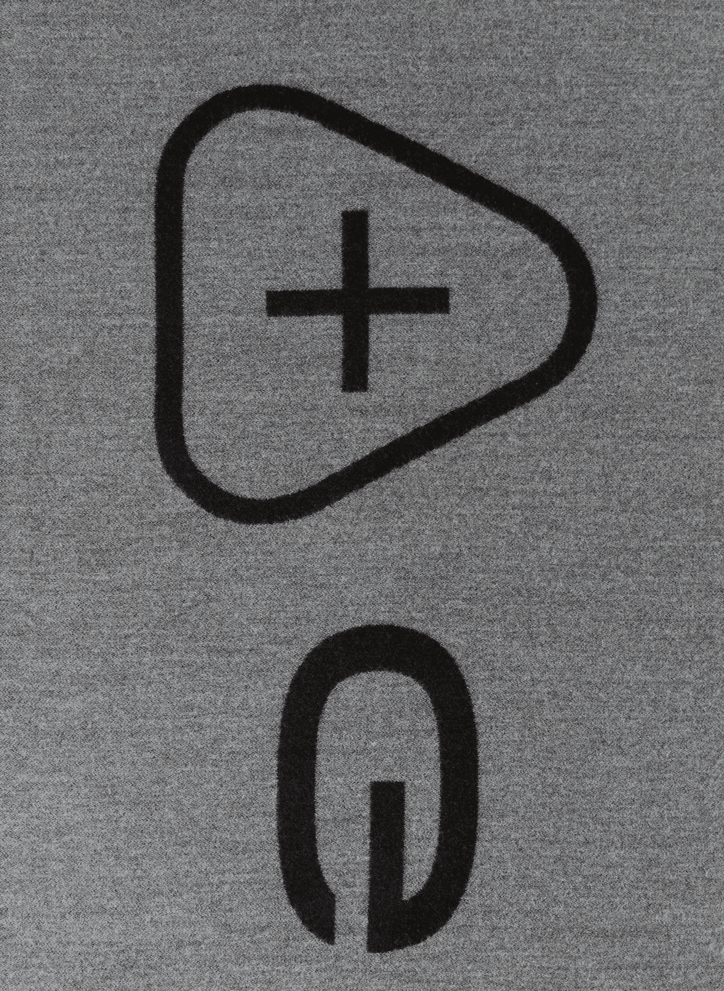 Printed wool blend scarf GERTRUDE ET GASTON Grey