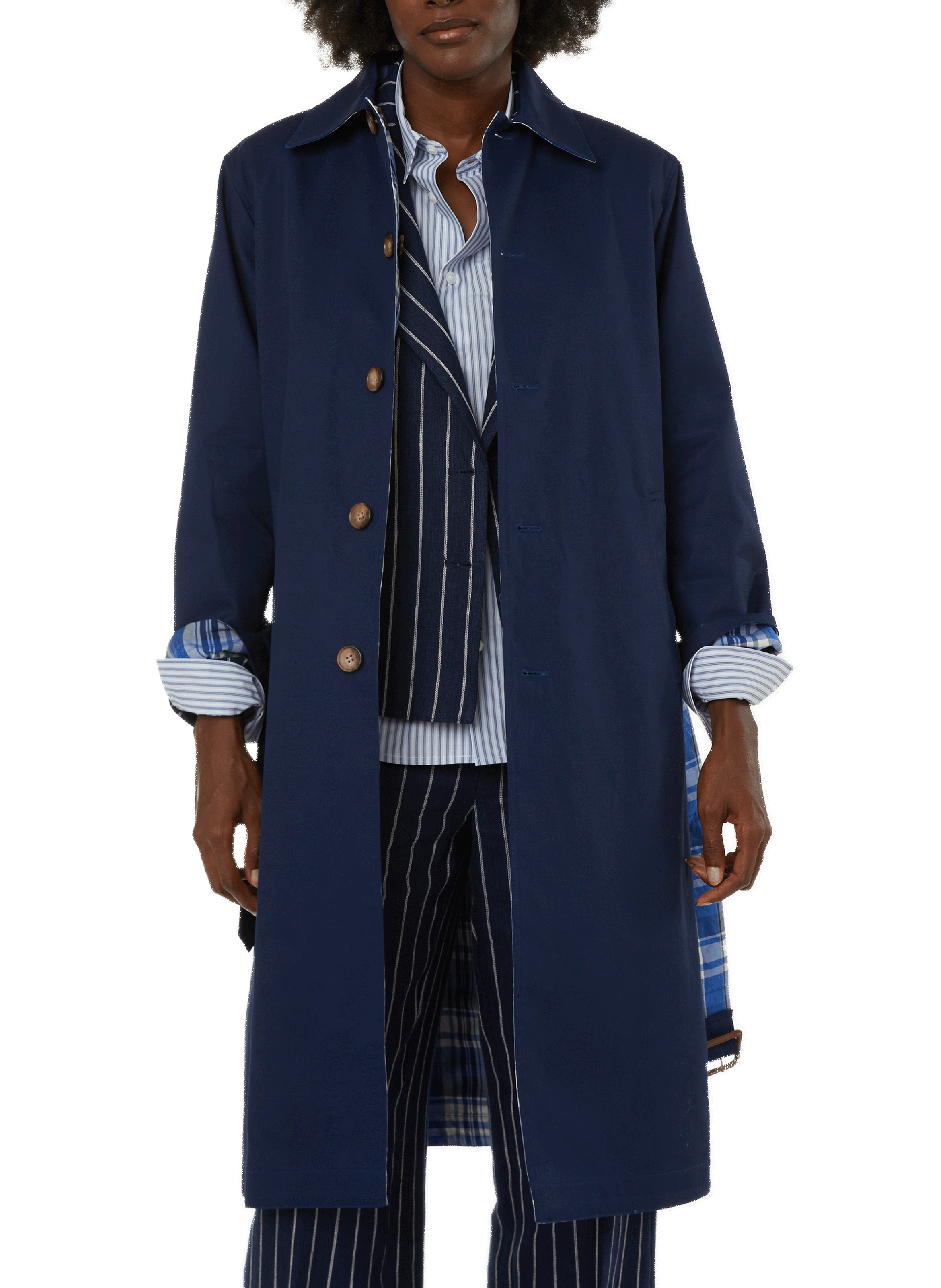 POLO RALPH LAUREN Cotton trench coat Blue