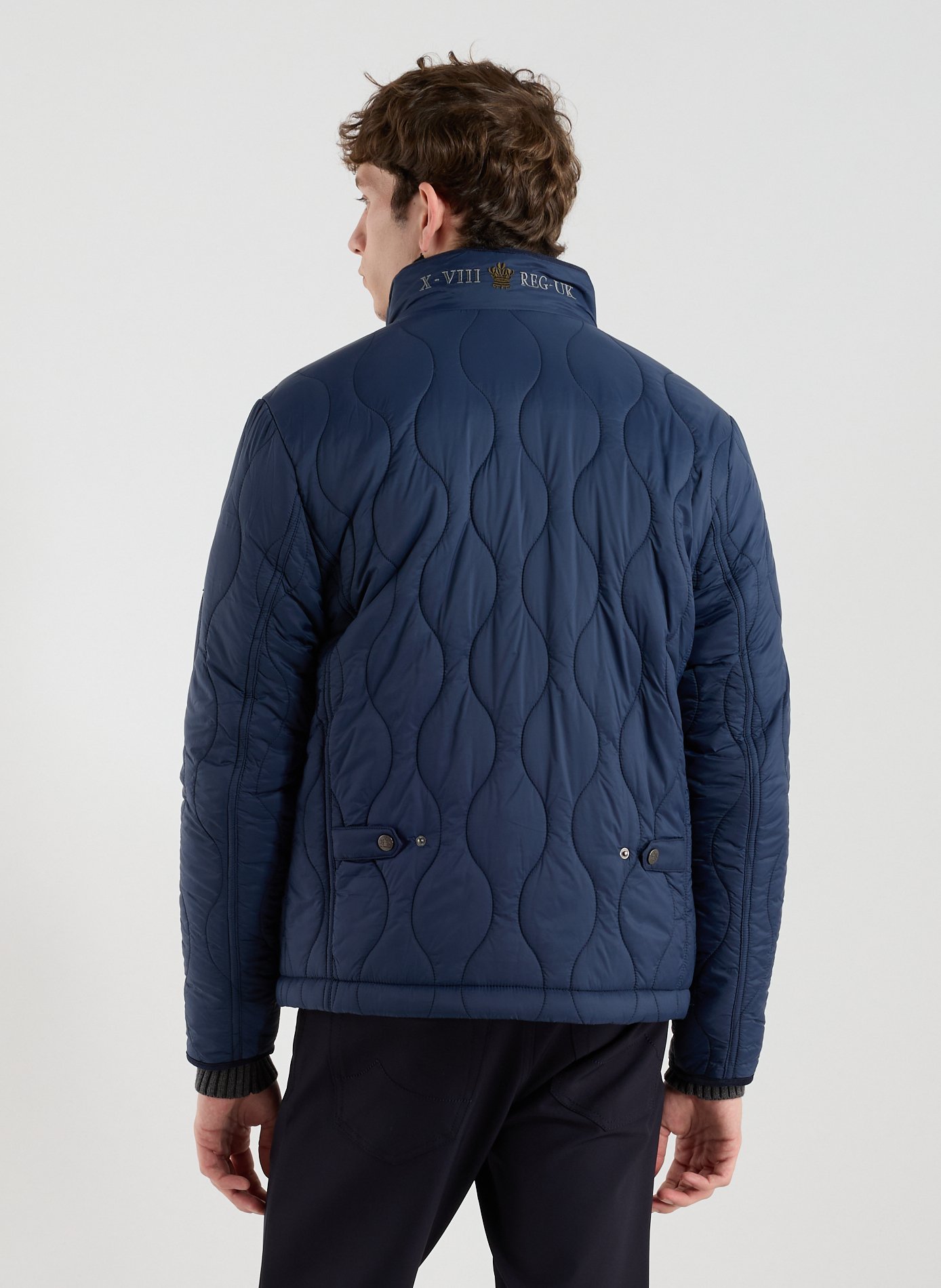 Blouson matelassé col montant LA MARTINA Bleu