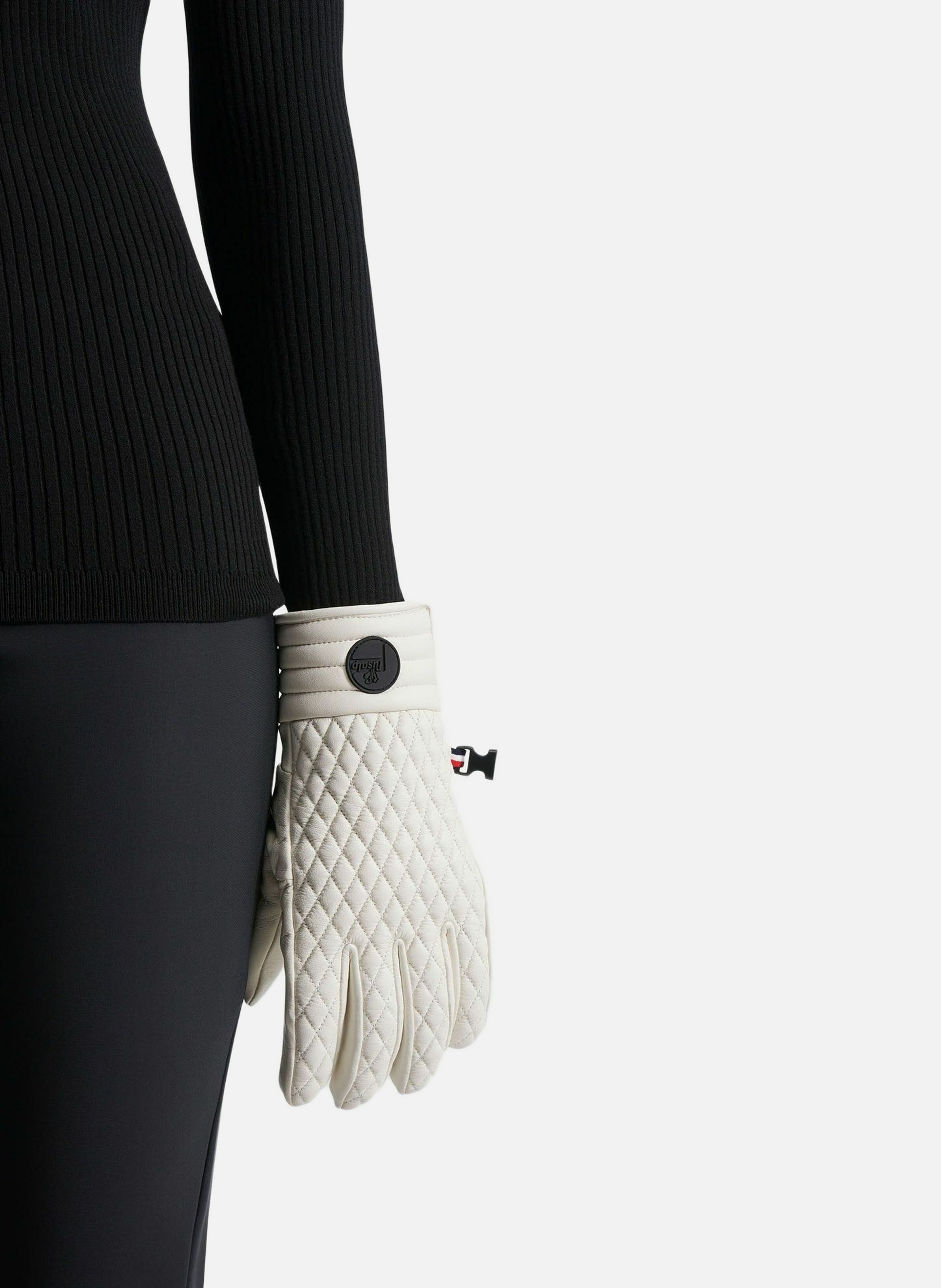 Gants de ski athena glove cuir de chevre FUSALP Blanc