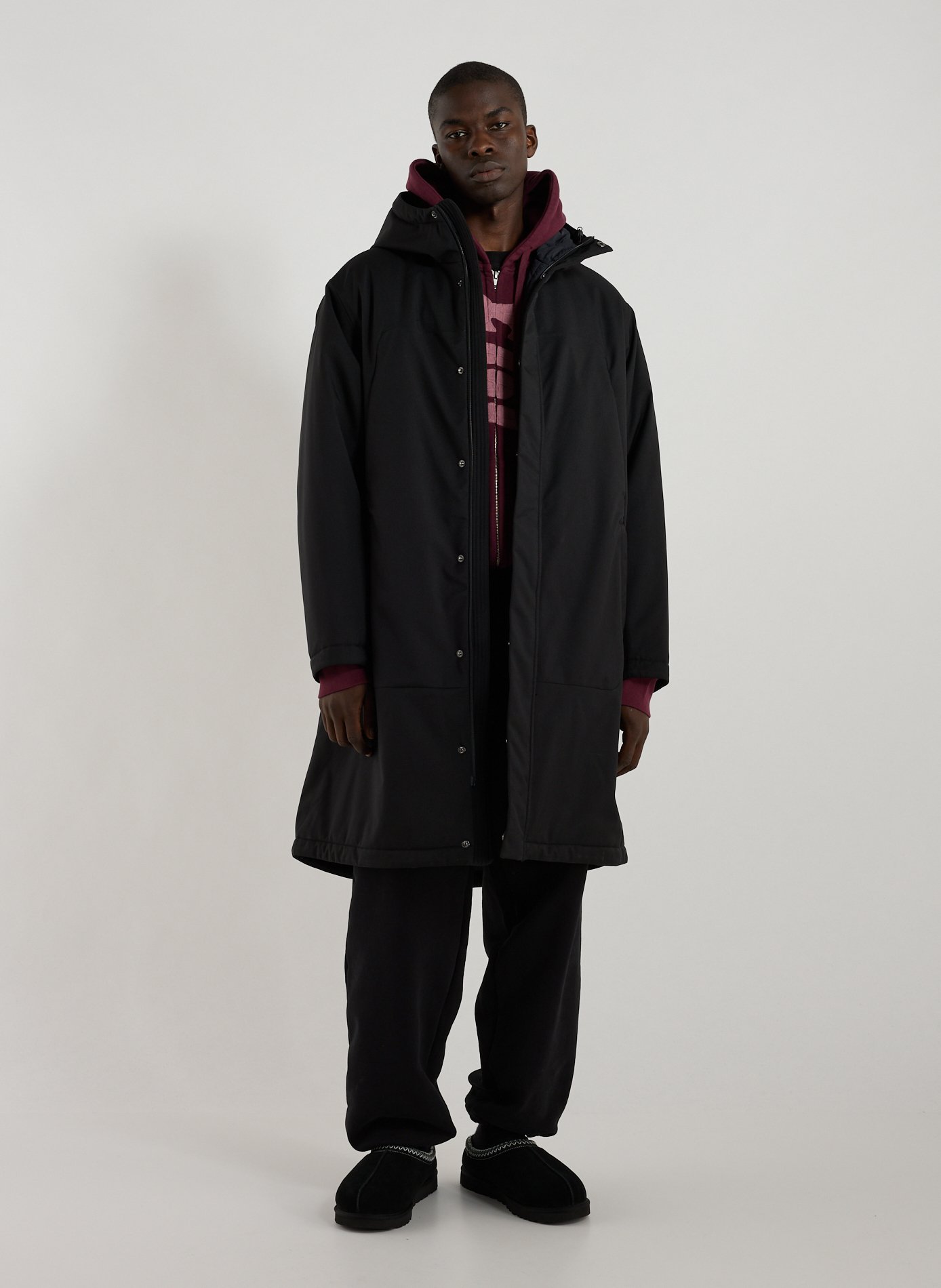 Long padded parka with hood COLMAR Black