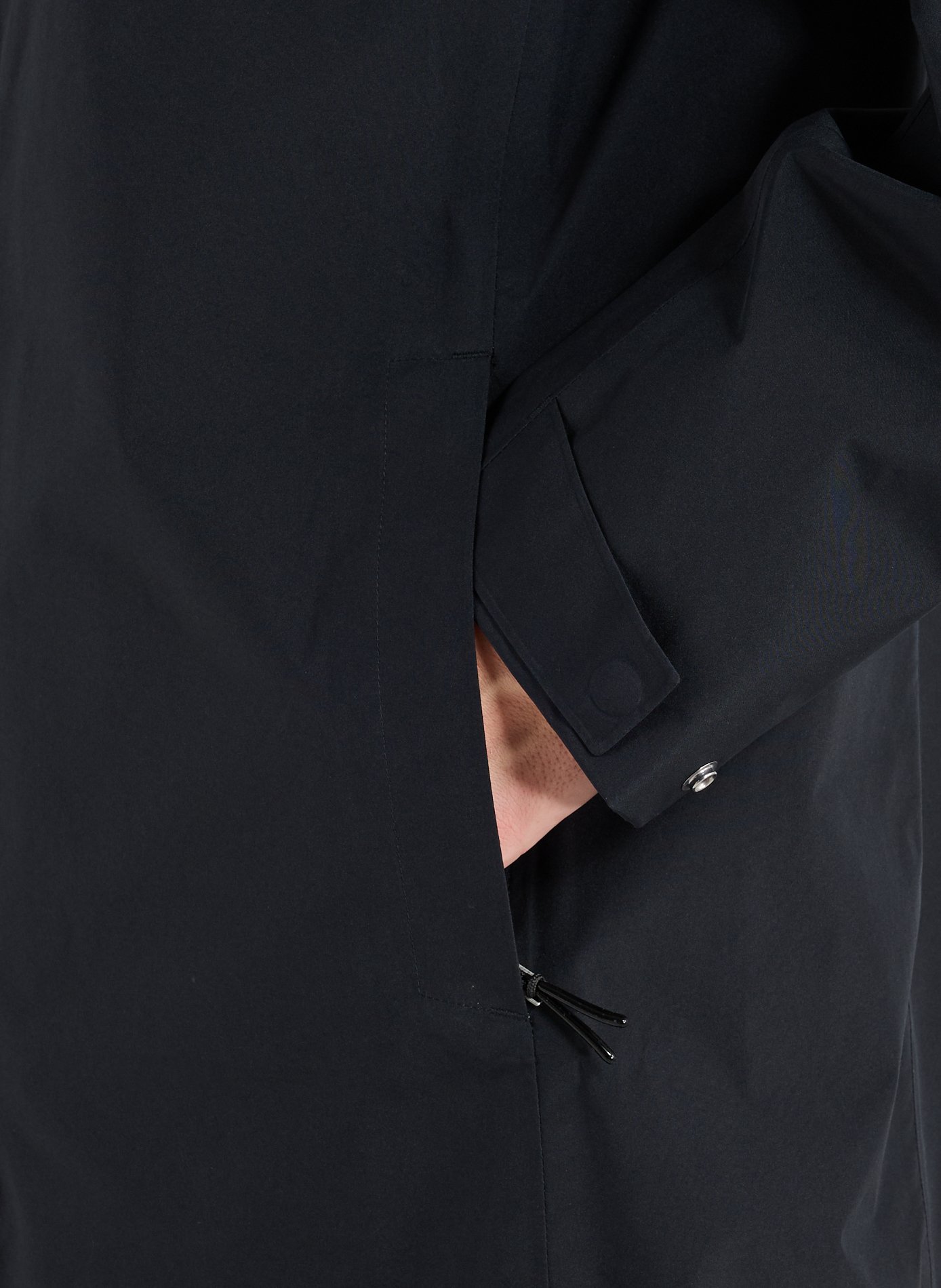 Waterproof parka with retractable hood AIGLE Black