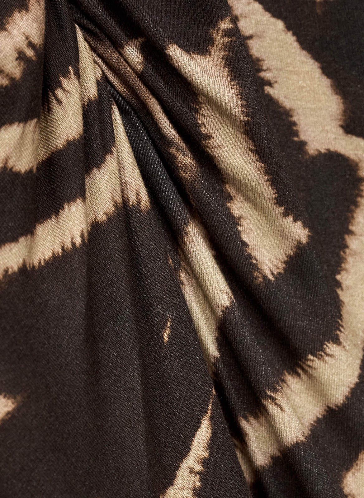 Robe longue col v imprimée zahirah BA&SH Marron