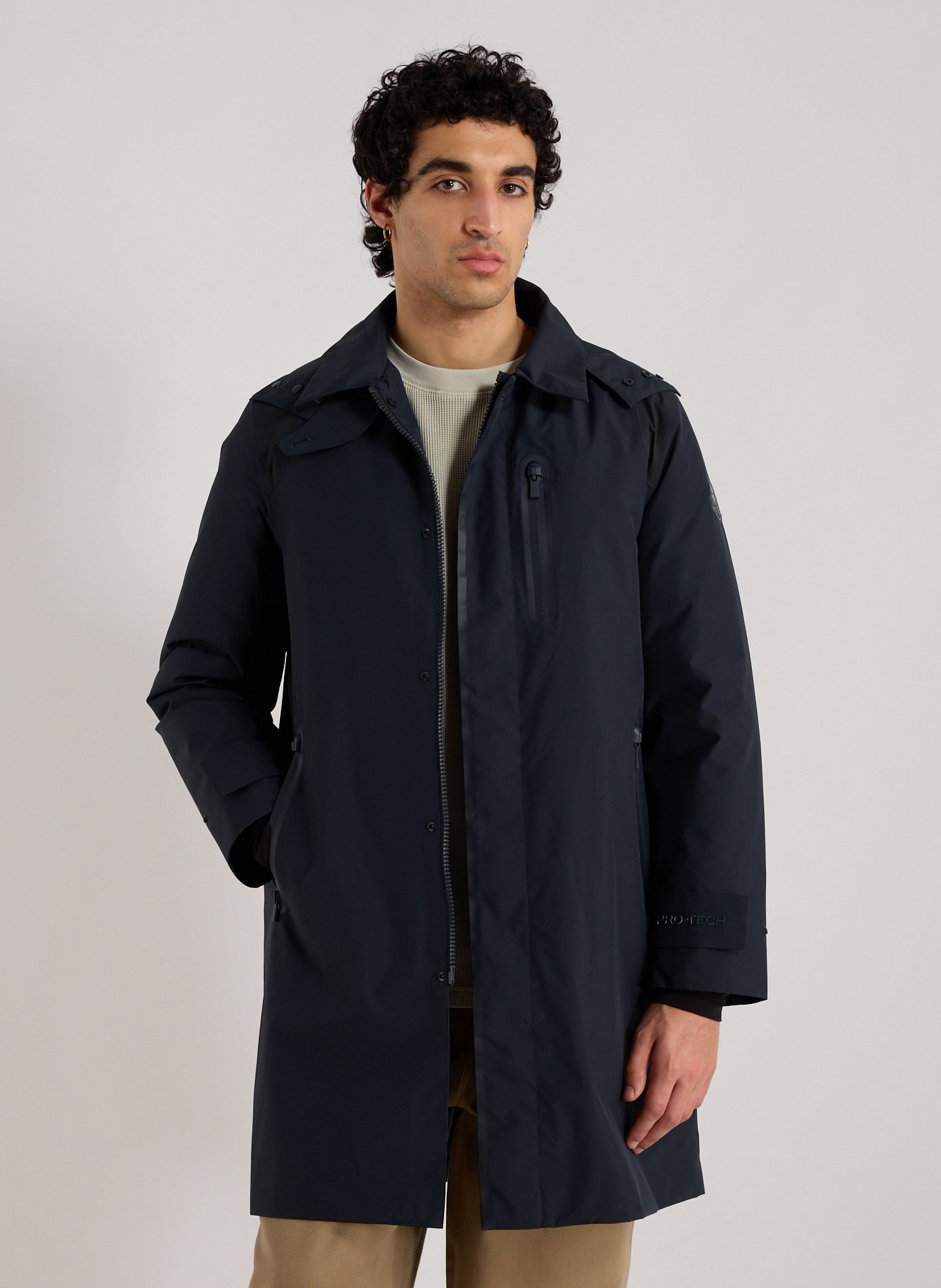 SAVE THE DUCK Straight hooded parka Blue