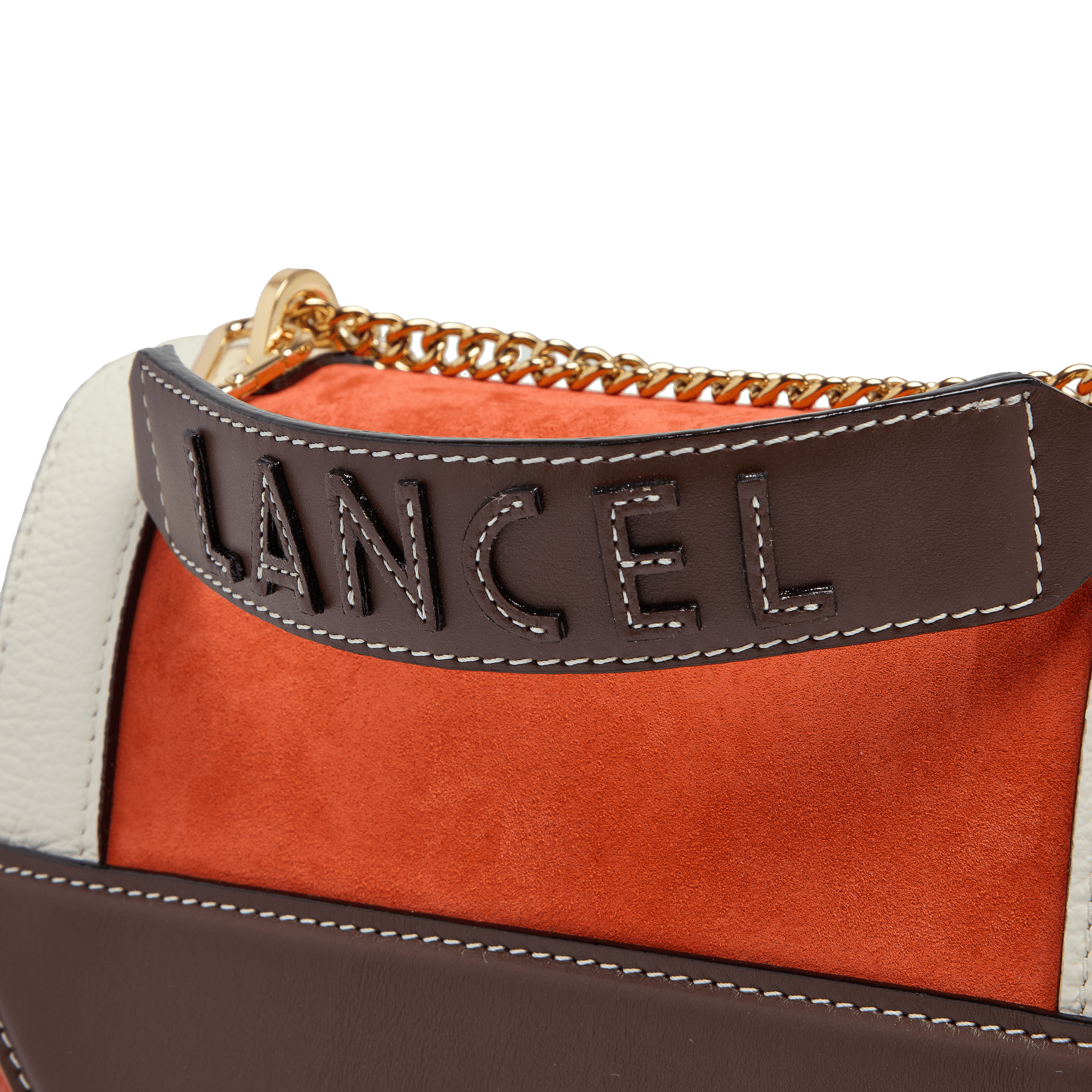 Sac rabat m ninon de lancel en cuir LANCEL Orange