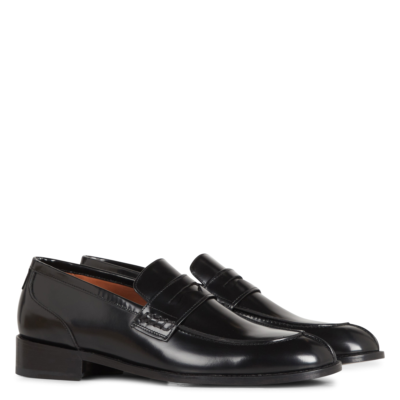 Mocassins en cuir lisse ANTHOLOGY Noir