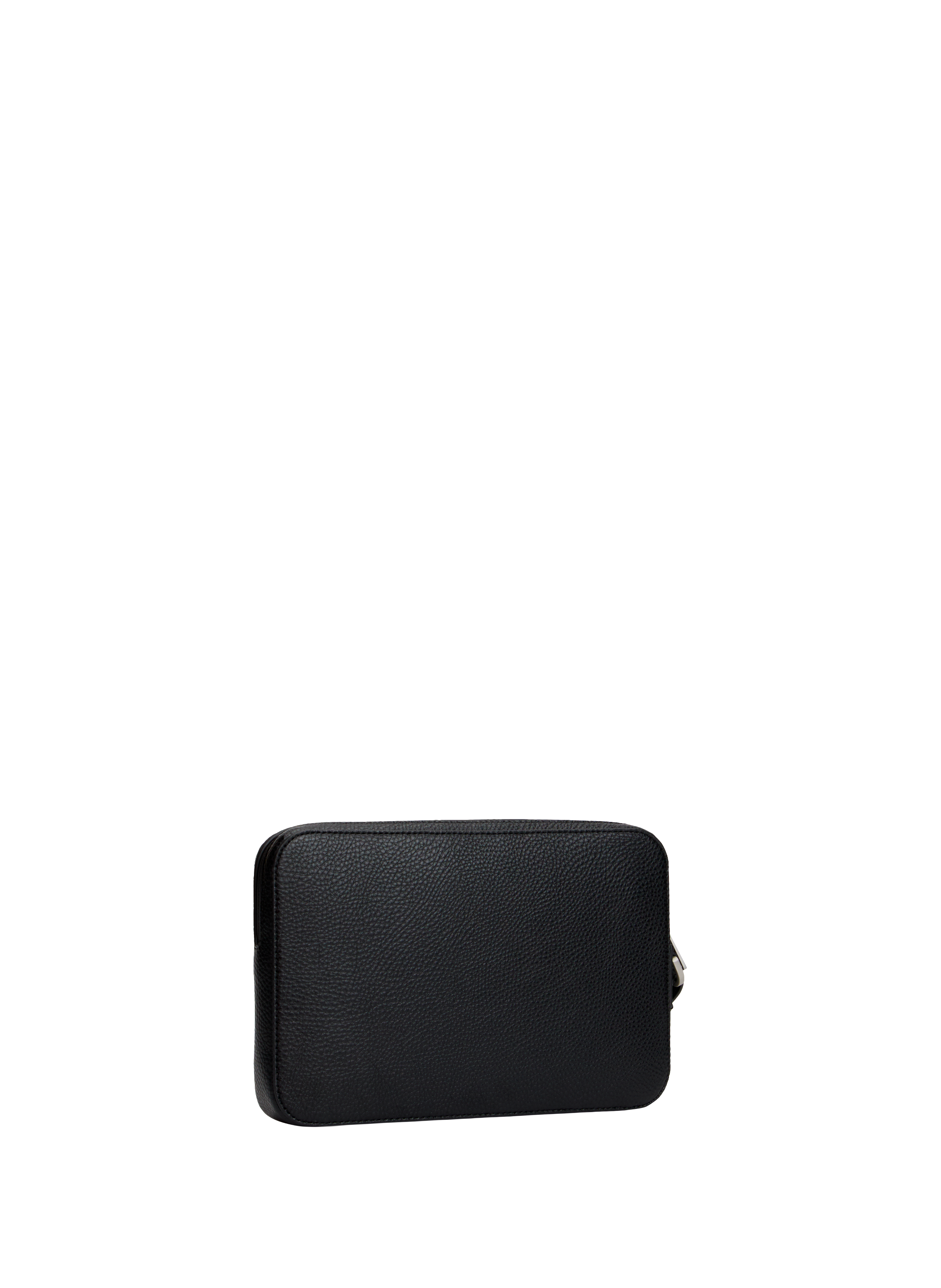 Faux leather clutch with wrist strap TOMMY HILFIGER Black