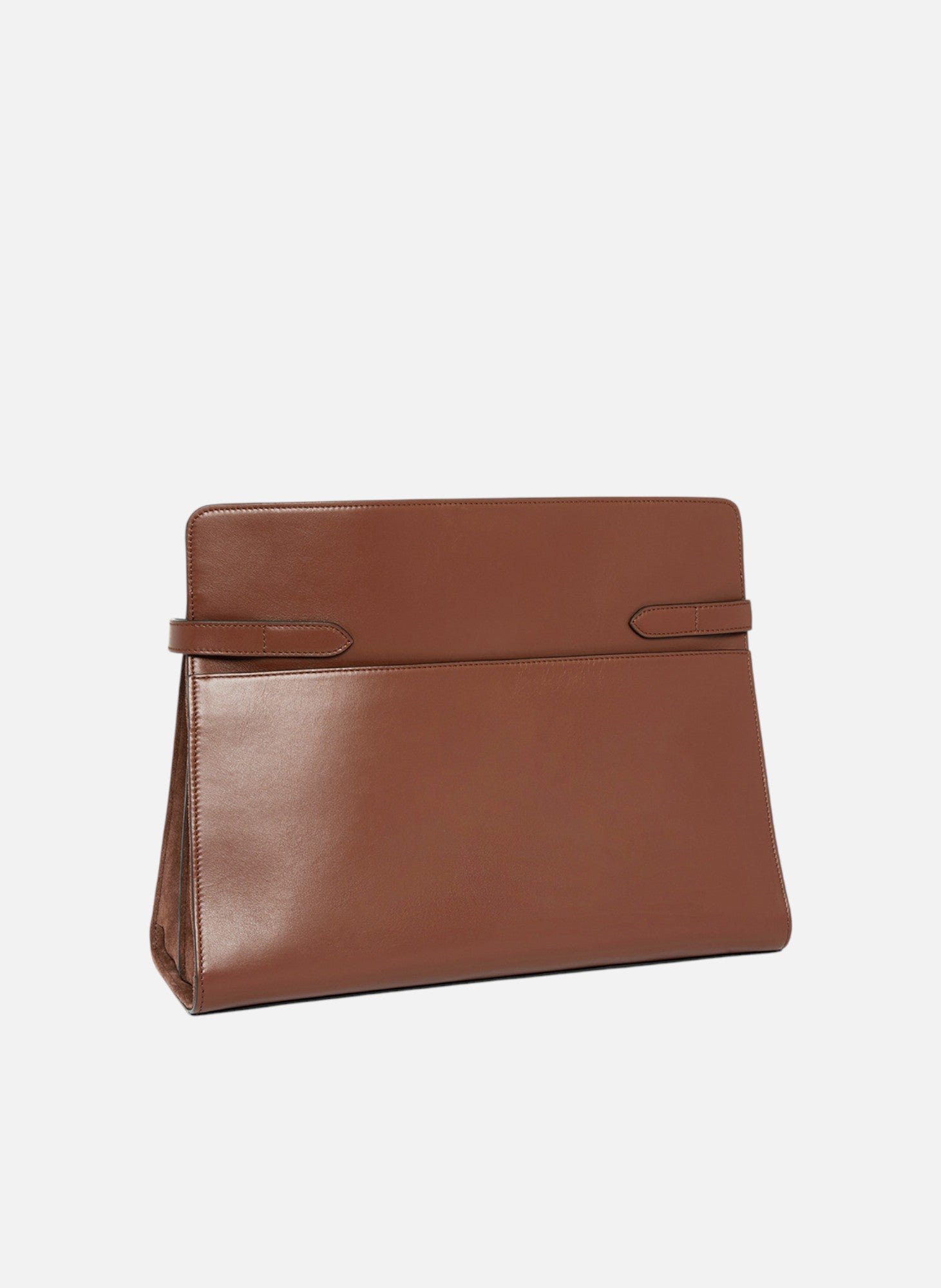 Sac porté épaule modèle maxi emie en cuir lisse et nubuck LE TANNEUR Marron