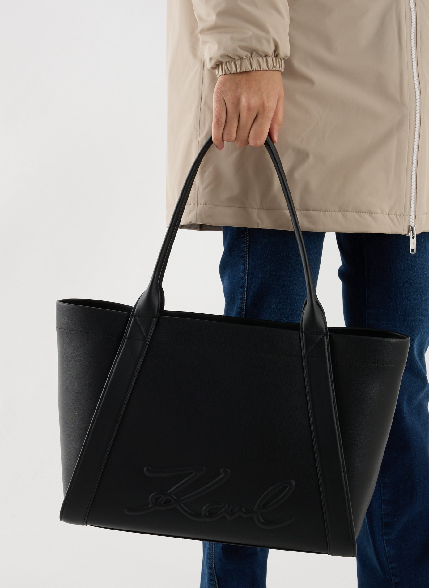 KARL LAGERFELD Sac épaule uni Noir