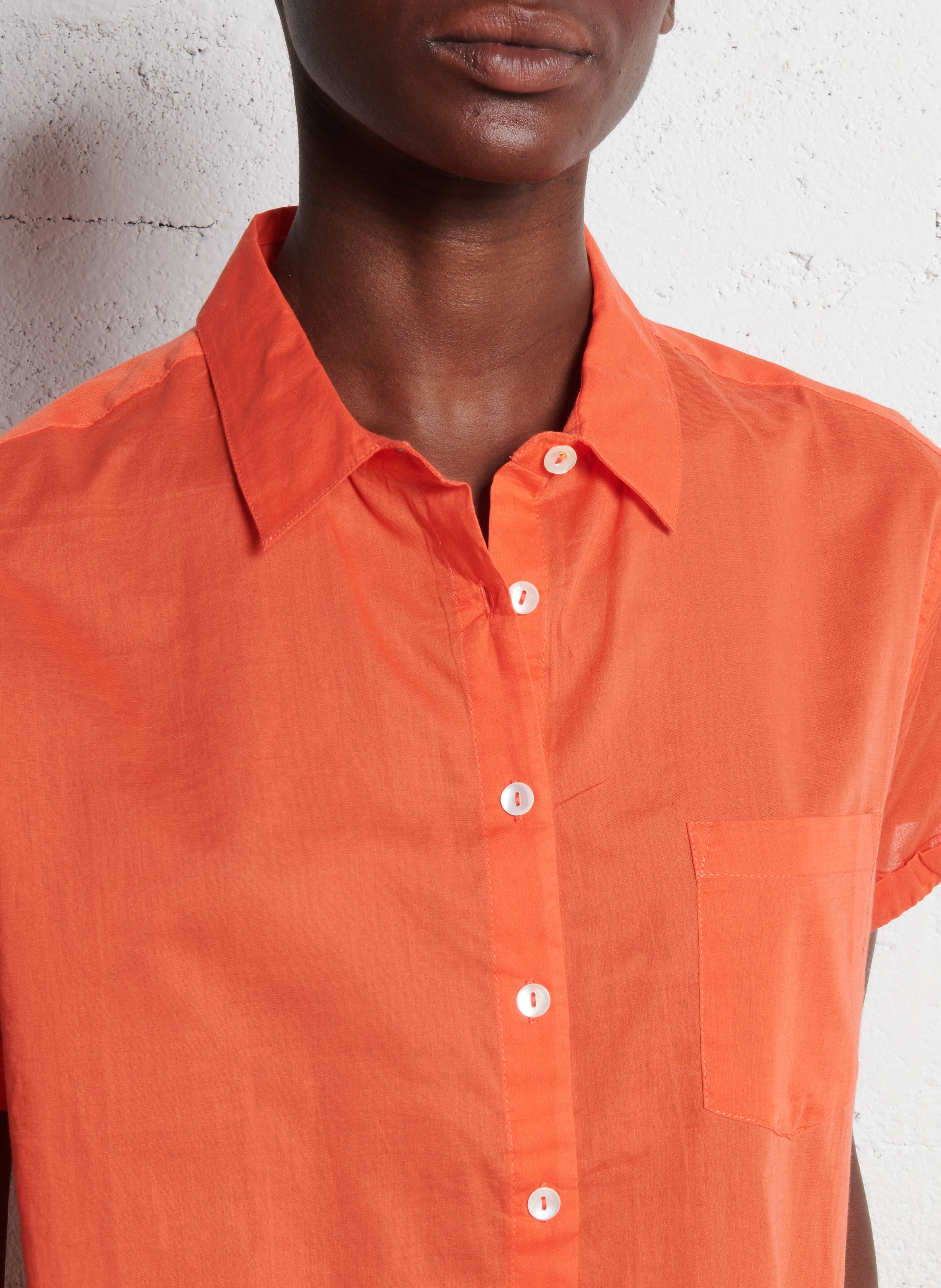 Chemise col classique en coton soline MAISON 123 Orange