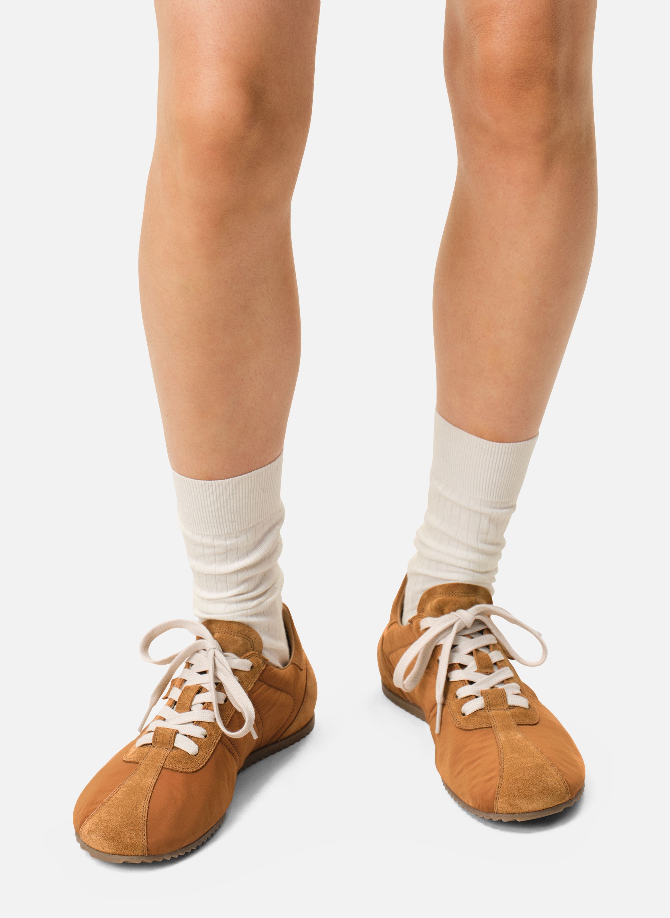 Sneakers soft unisexes en nylon AMI PARIS Marron