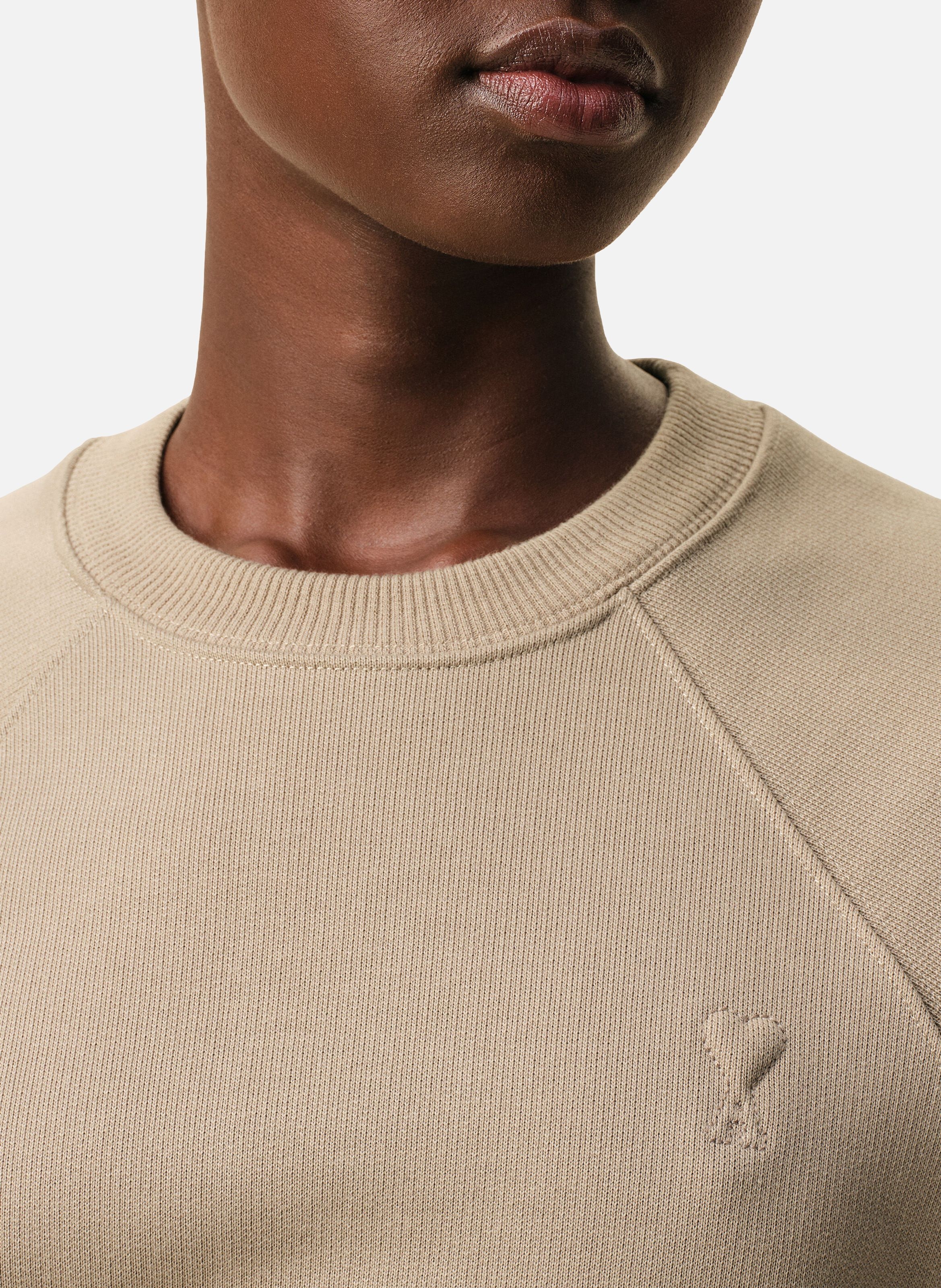 Sweatshirt Ami De Coeur En Coton unisexe AMI PARIS Beige