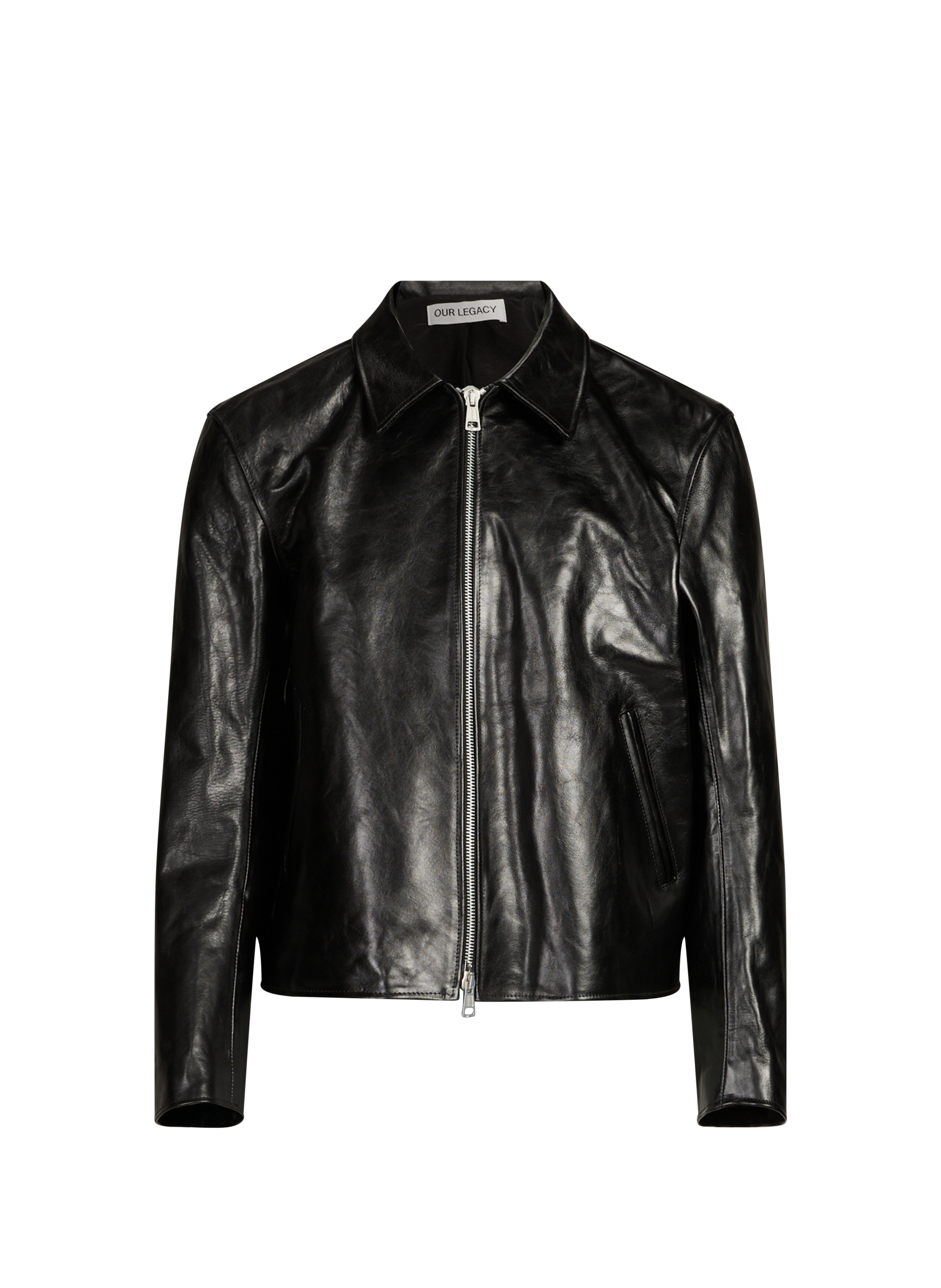 Jacket with a classic leather collar OUR LEGACY Black