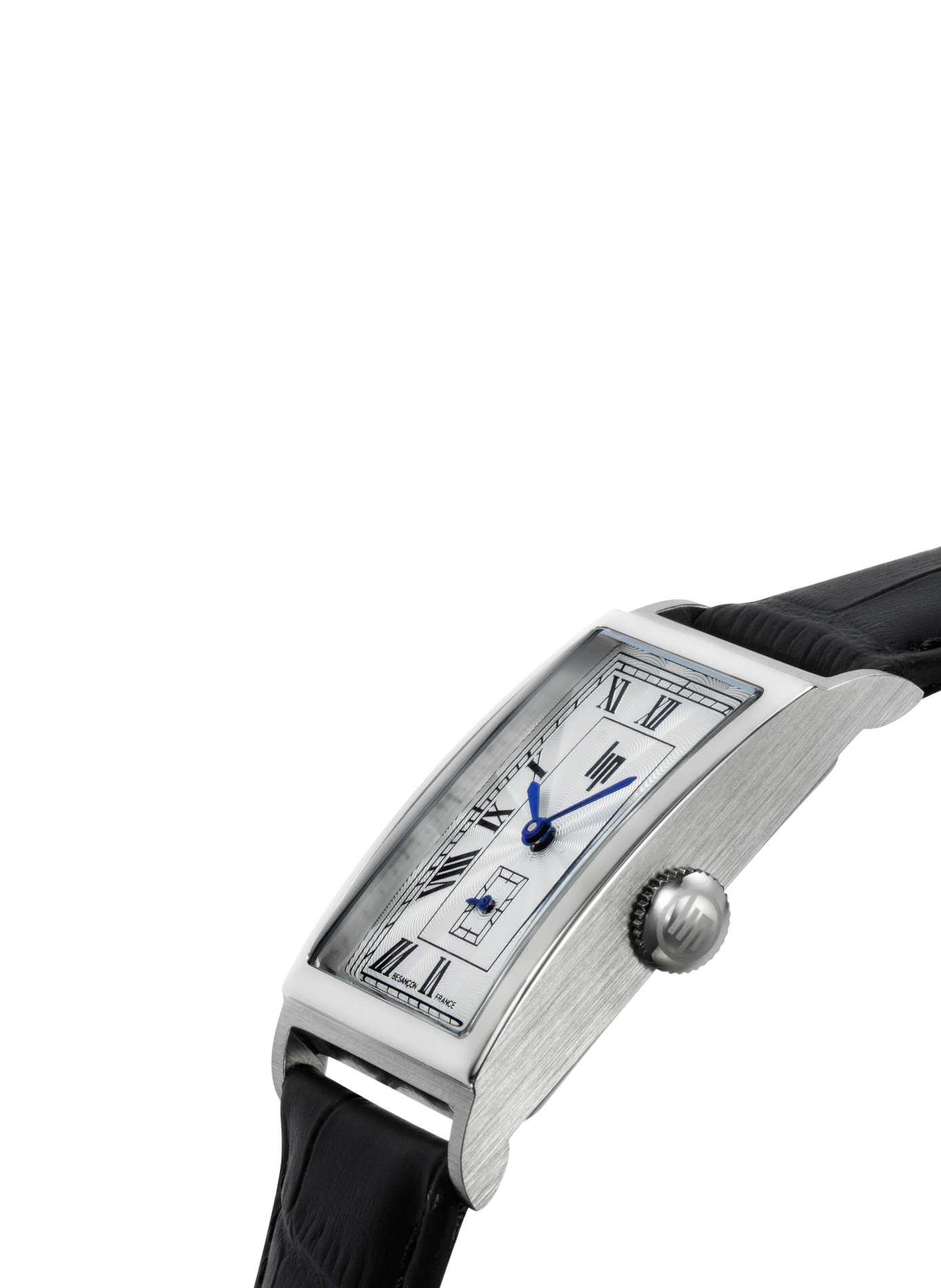 Montre à quartz en cuir LIP Argent